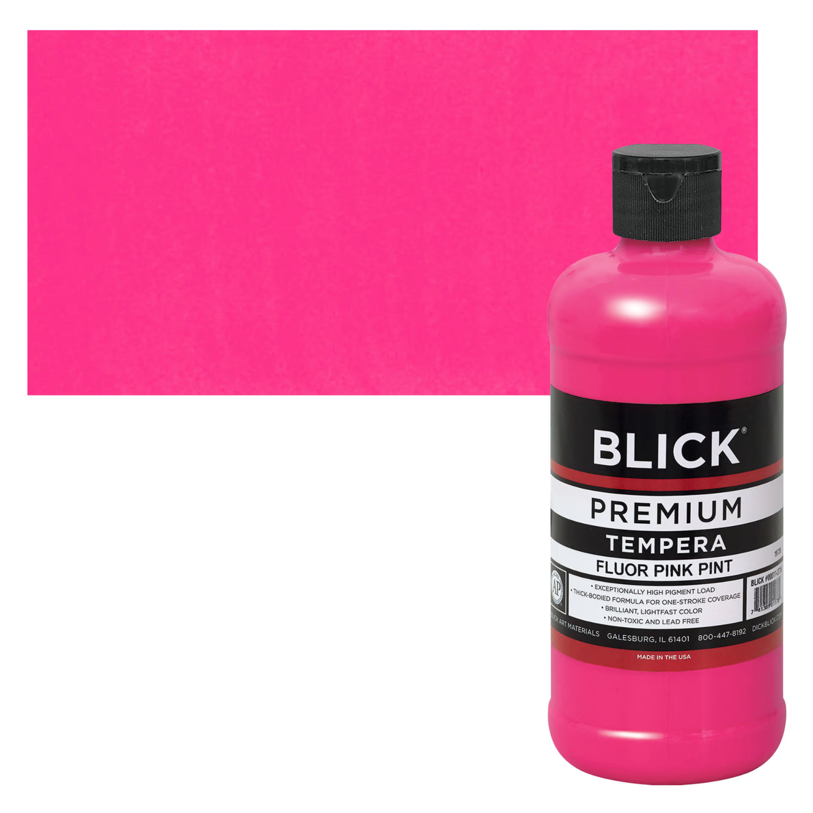 Blick Premium Grade Tempera - Fluorescent Pink, Pint 16 oz