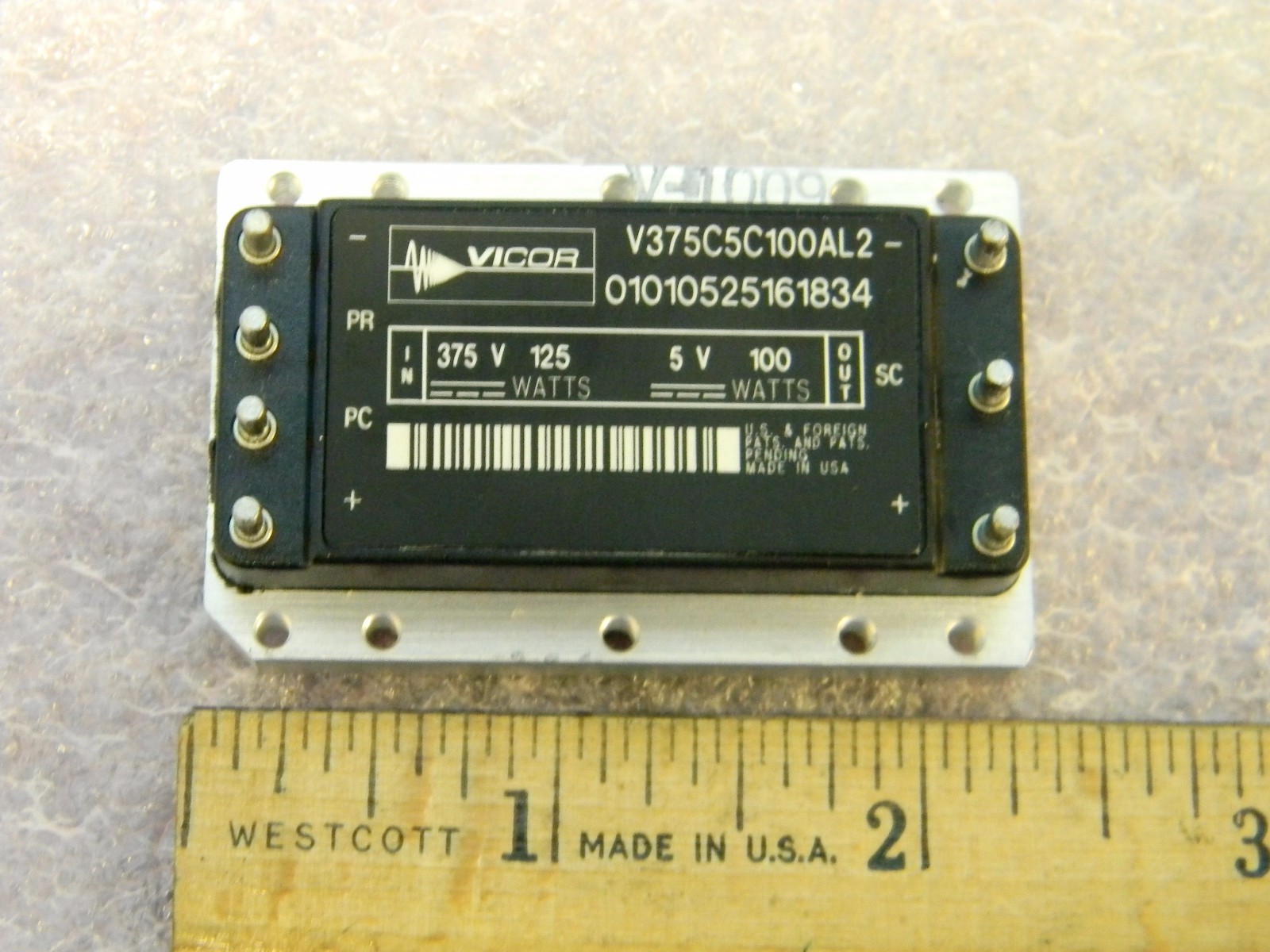 NEW Vicor V375C5C100AL2 DC-DC Converter Input 250-425V 100W / Output 5V 100 Watt