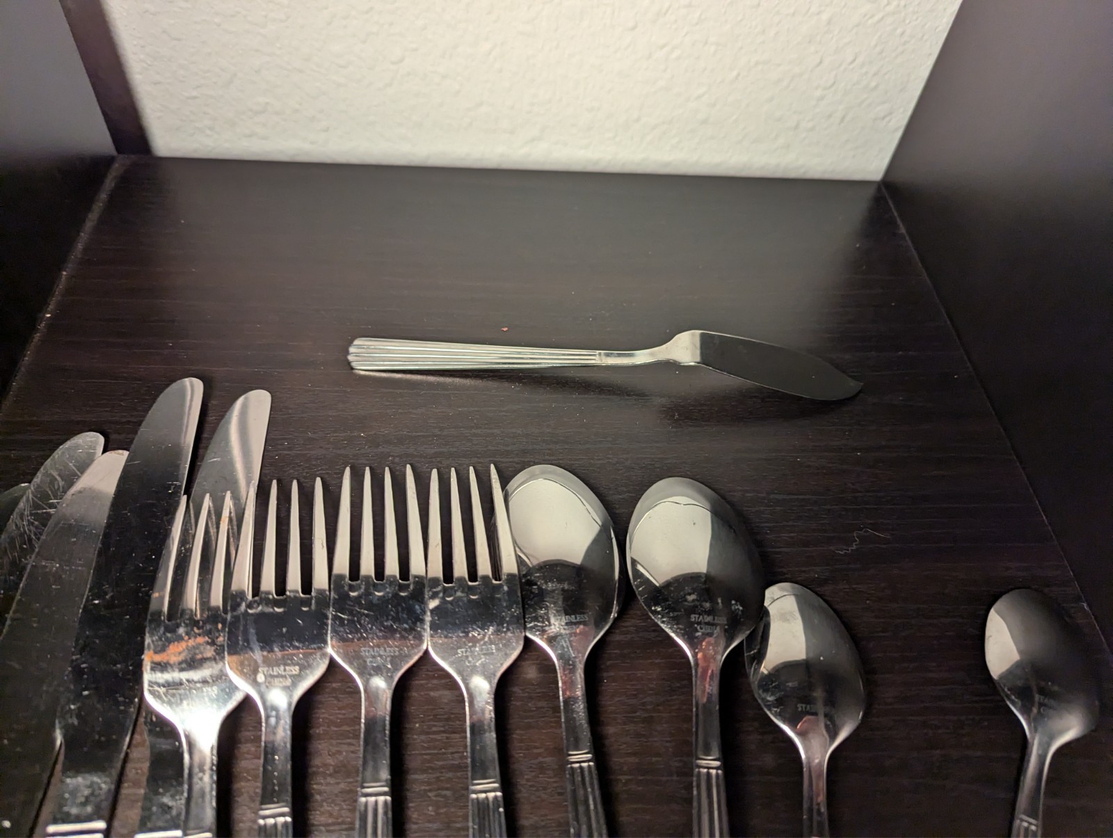 14 Pc Stainless Mixed FLATWARE Silverware - Around 1LB 4OZ - See Video Please