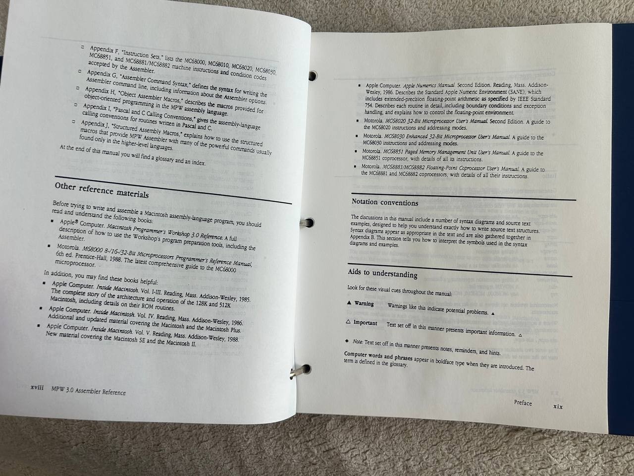 Vintage MPW 3.0 Pascal & C Reference Manuals Apple Macintosh Programmer