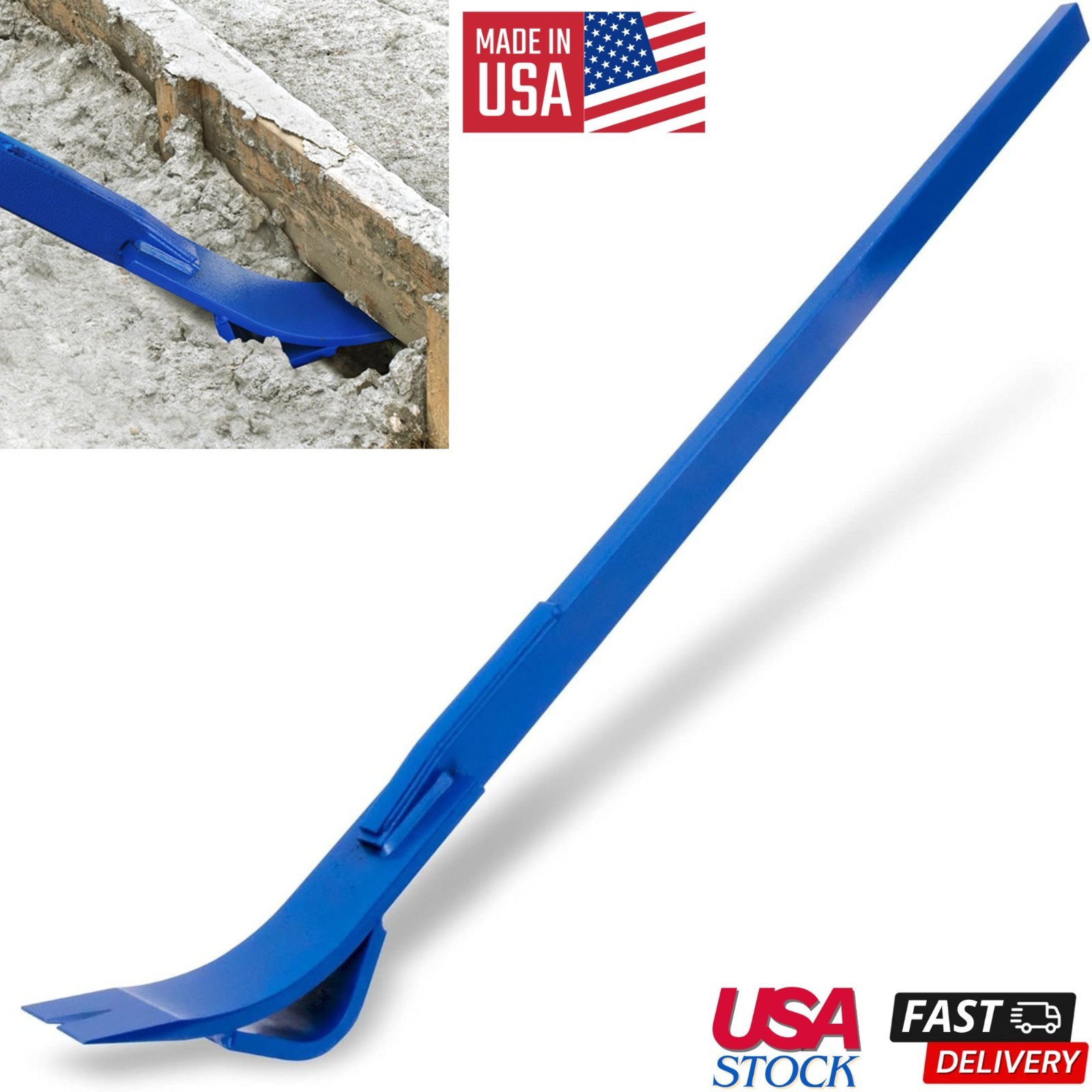 Heavy Duty Round Fulcrum Pry Bar for Moving Heavy Leverage Lift Boulder Concrete