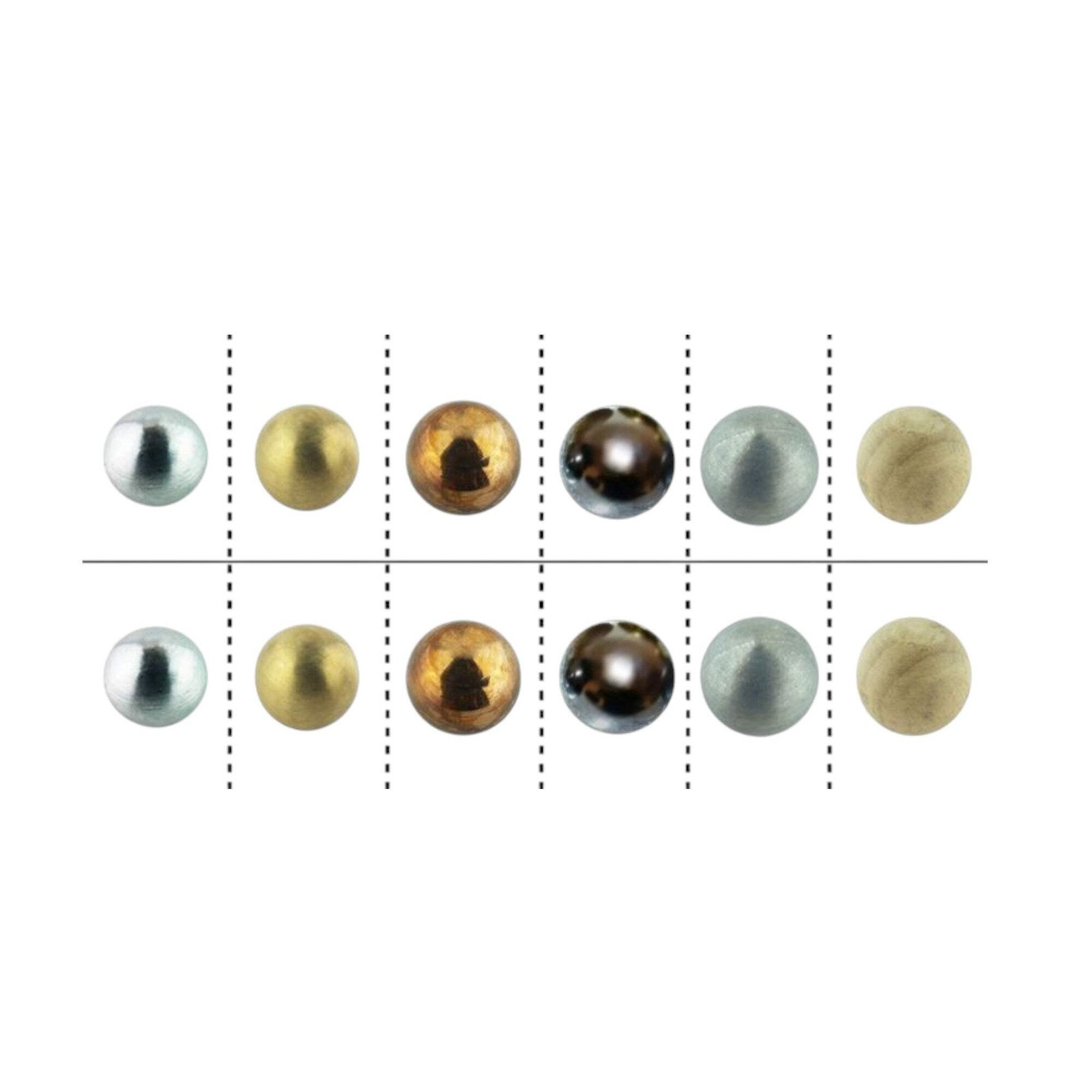 Physics Ball Set, Various Materials, 12 Solid Balls, with Storage Container
