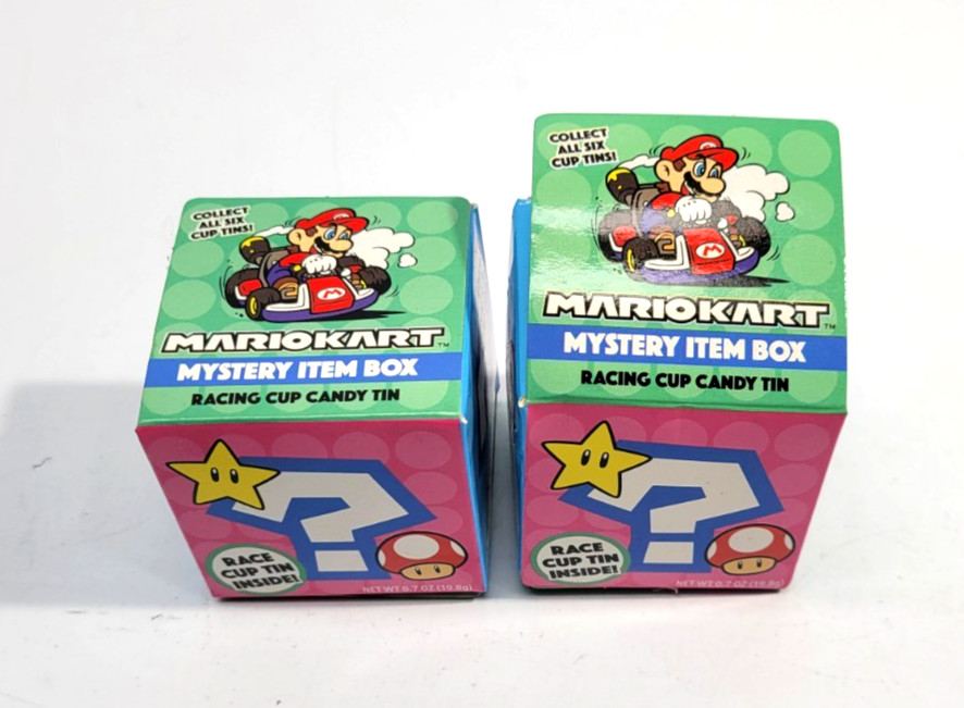 LOT of 2 Open-box Nintendo Super Mario Kart  Box Hard Candy Tins |Tin is sealed