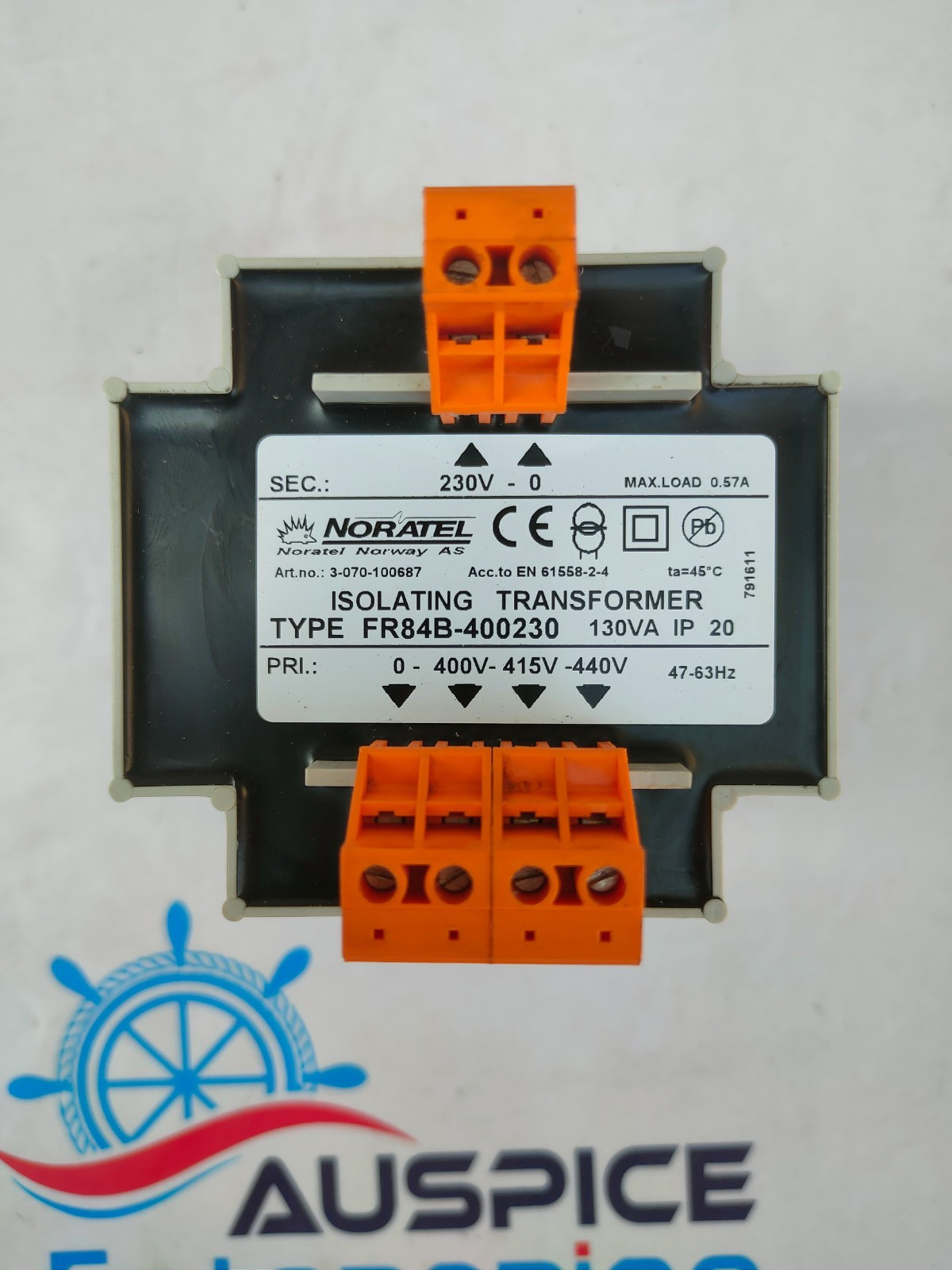 NORATEL ISOLATION TRANSFORMER FR84B-400230 130VA IP 20