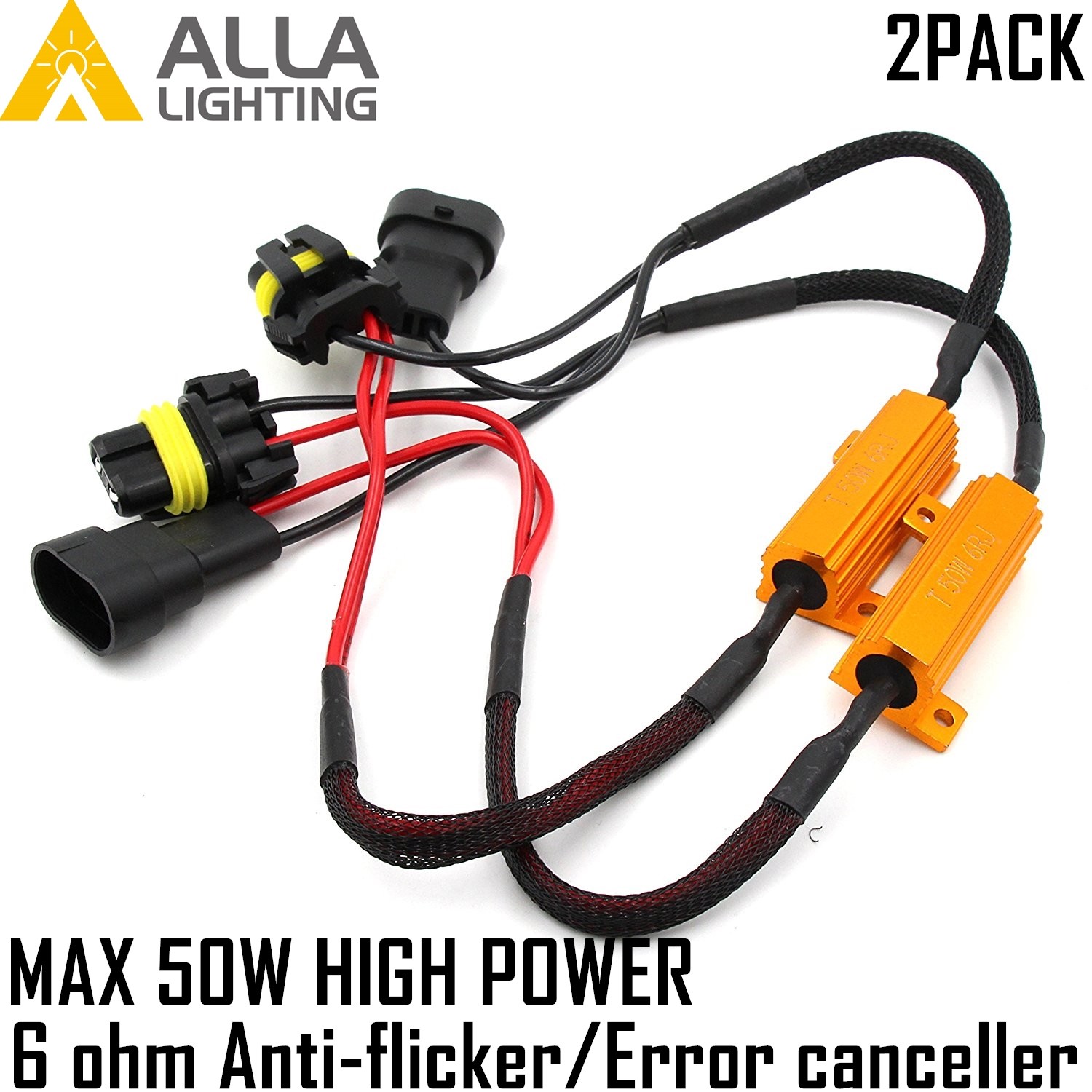 9006 9005 9012 LED Headlight Canbus Error Free Anti Flicker Resistor Canceller