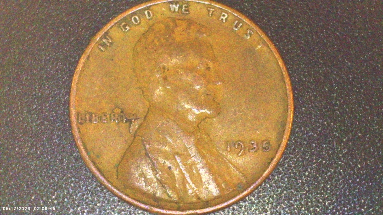 1935 P obv. die crack lamination. (B9)