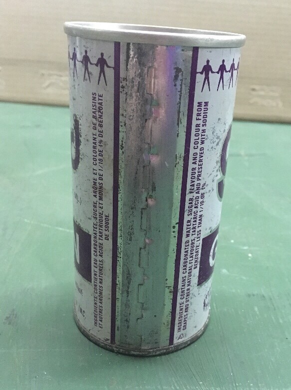 Grad Grape Raisin Empty 10oz Can Rare Vintage