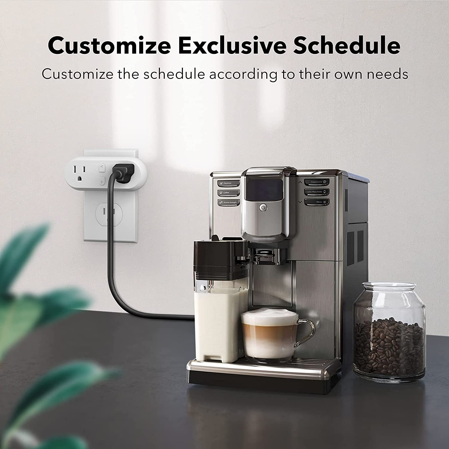 Smart Plugs WiFi Switch Outlet Extender Dual Socket Work with Alexa&Google Home