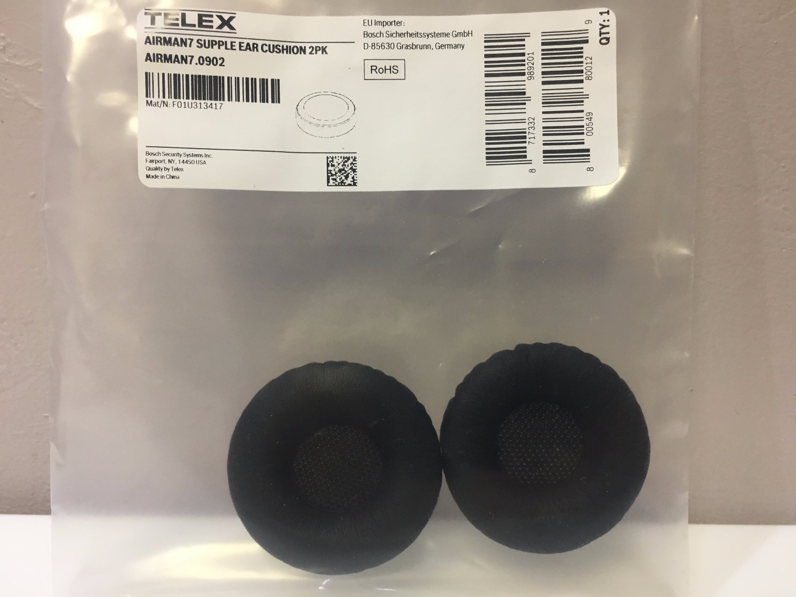 REPLACEMENT EAR PADS for TELEX AIRMAN 7 in SUPPLE LEATHERETTE p/n Airman7-0902