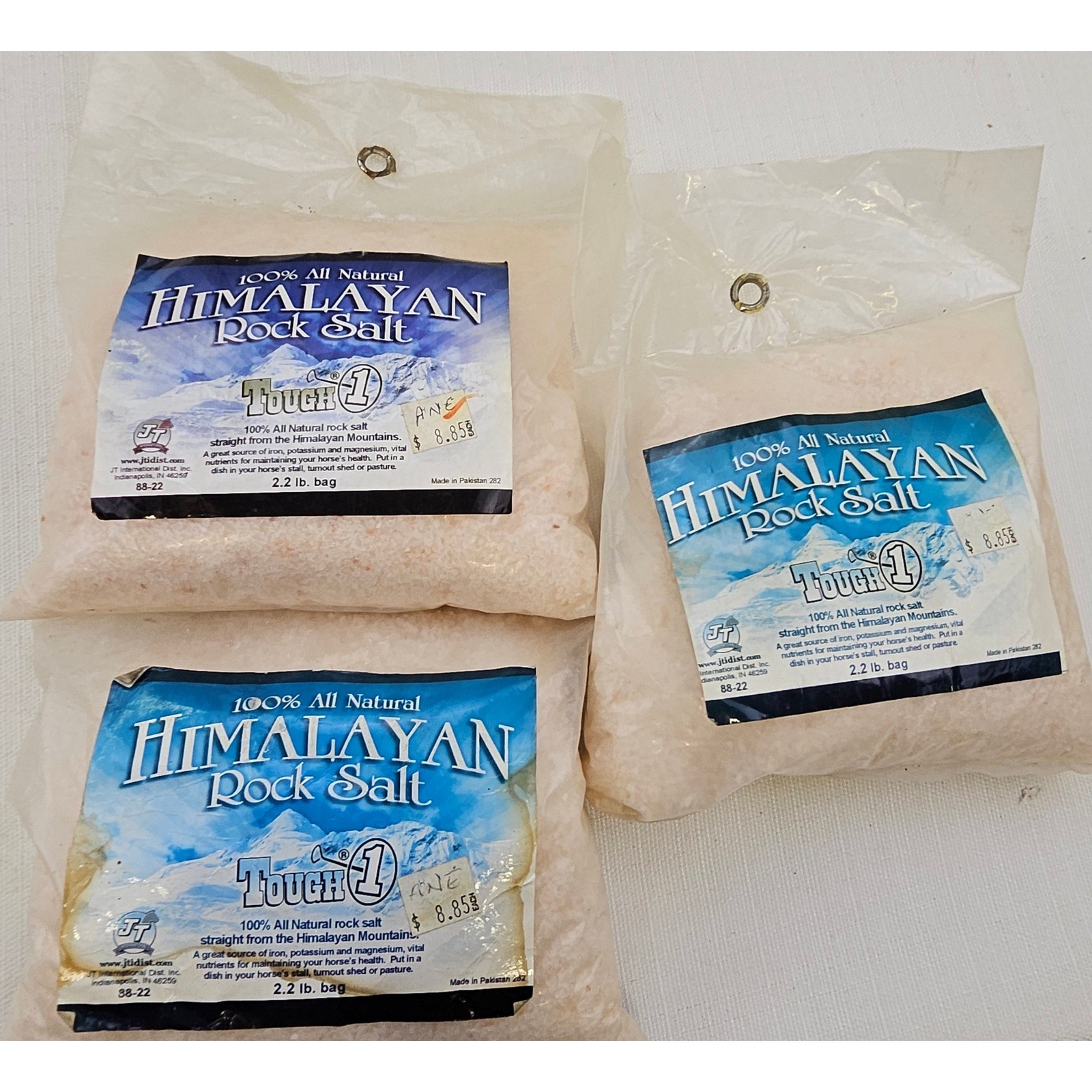3 pk Tough 1 Himalayan Pink Rock Salt 2.2 lb Bag Horse Mineral Supplement 88-22
