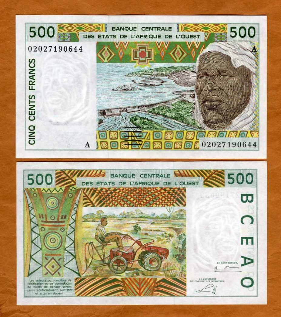 West African States, Ivory Coast, 500 Francs, 2002, P-110Am, UNC
