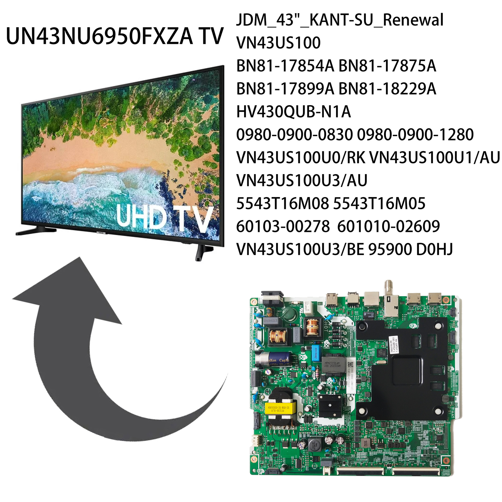 BN81-17854A BN81-17875A Main Board VN43US100U1/AU VN43US100U3/AU VN43US100U3/BE