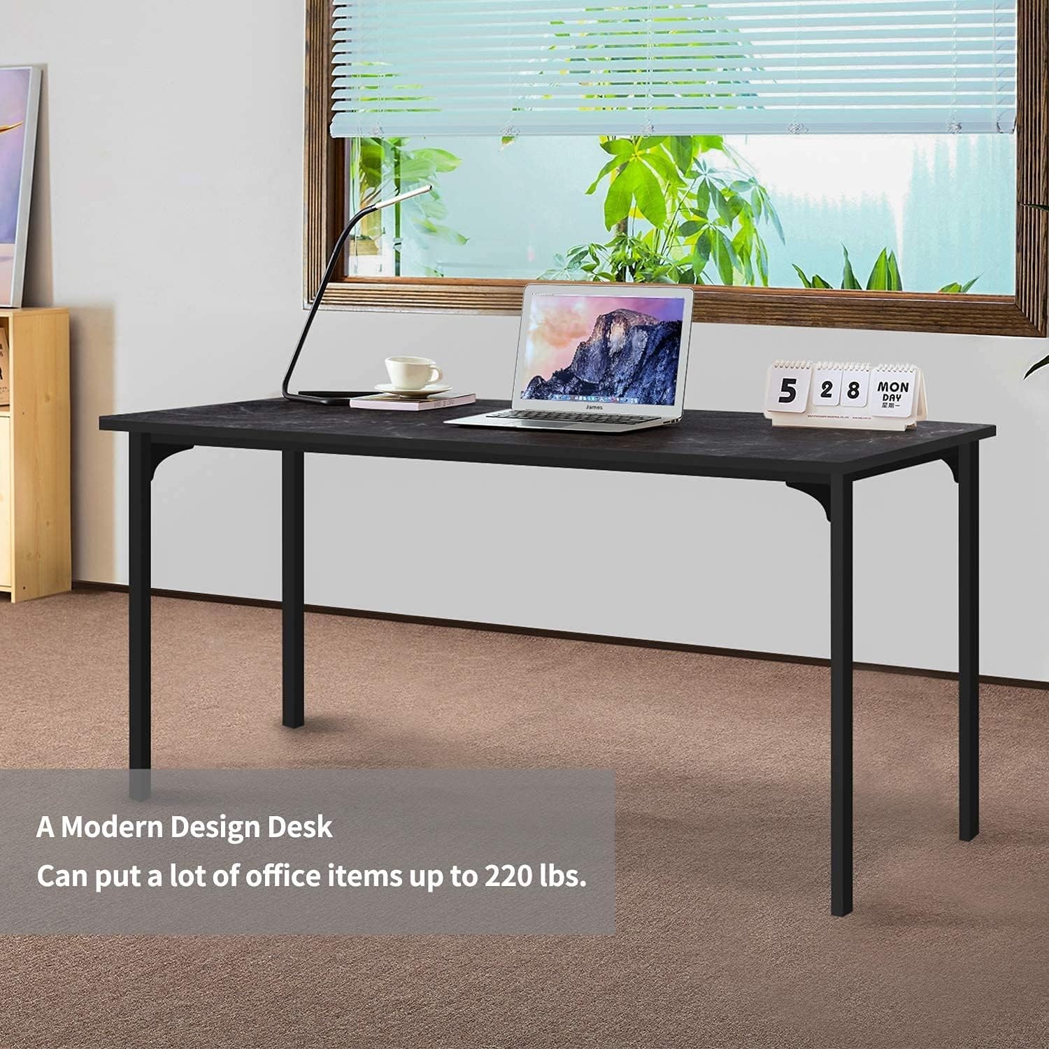 47 Inch Home Office Computer Desk for Working, Studying, Writing or Gaming, B...
