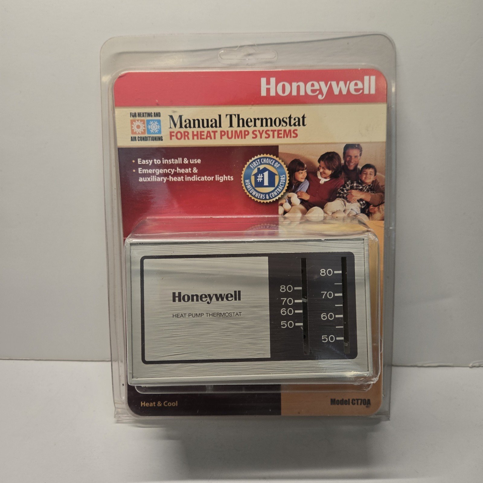 Honeywell Manual Thermostat for Heat Pump  Systems CT70A Heating AC Unit
