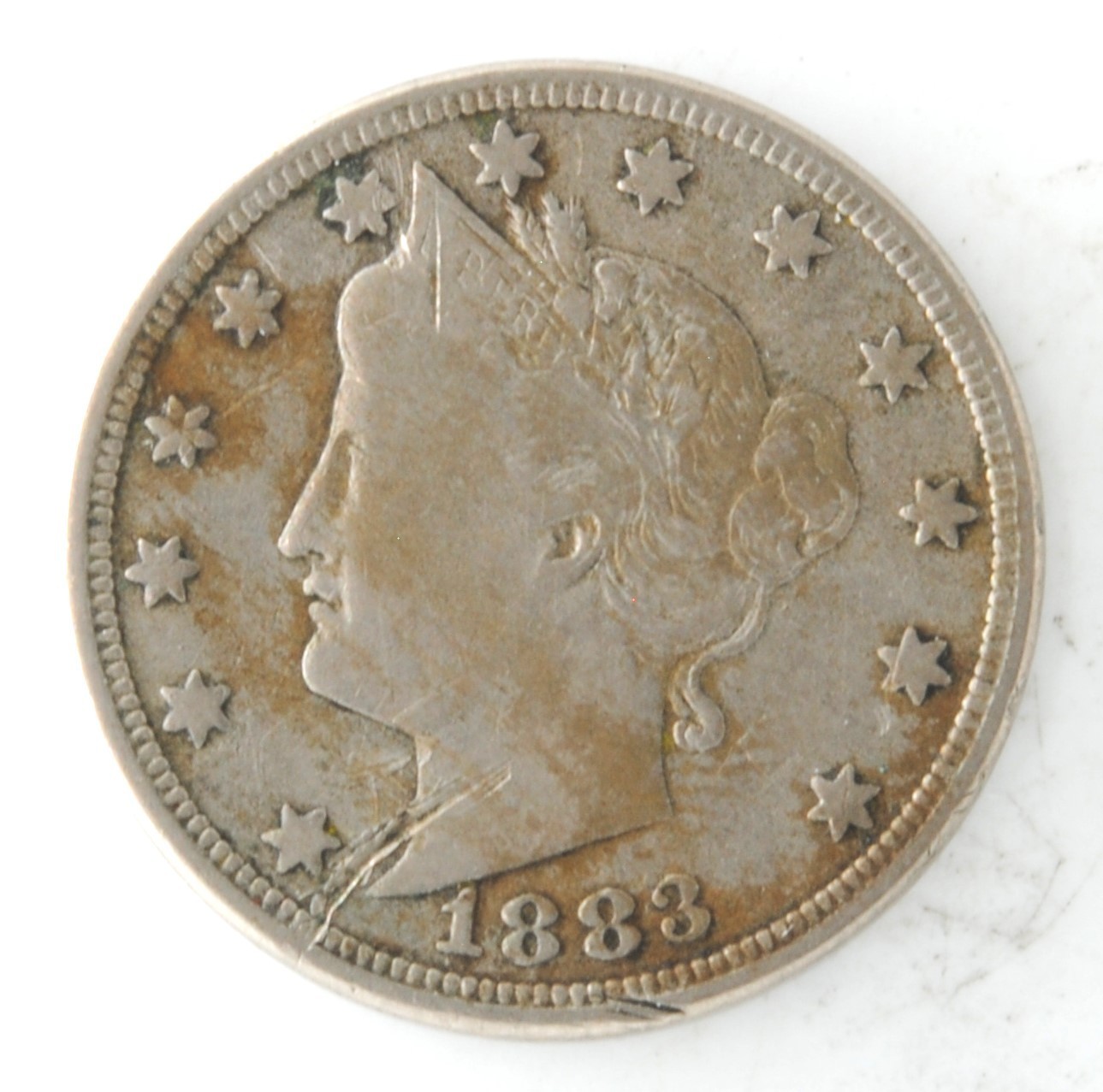 United States 1883 with Cents Liberty Head V-Nickel 5C Philadelphia Mint Coin