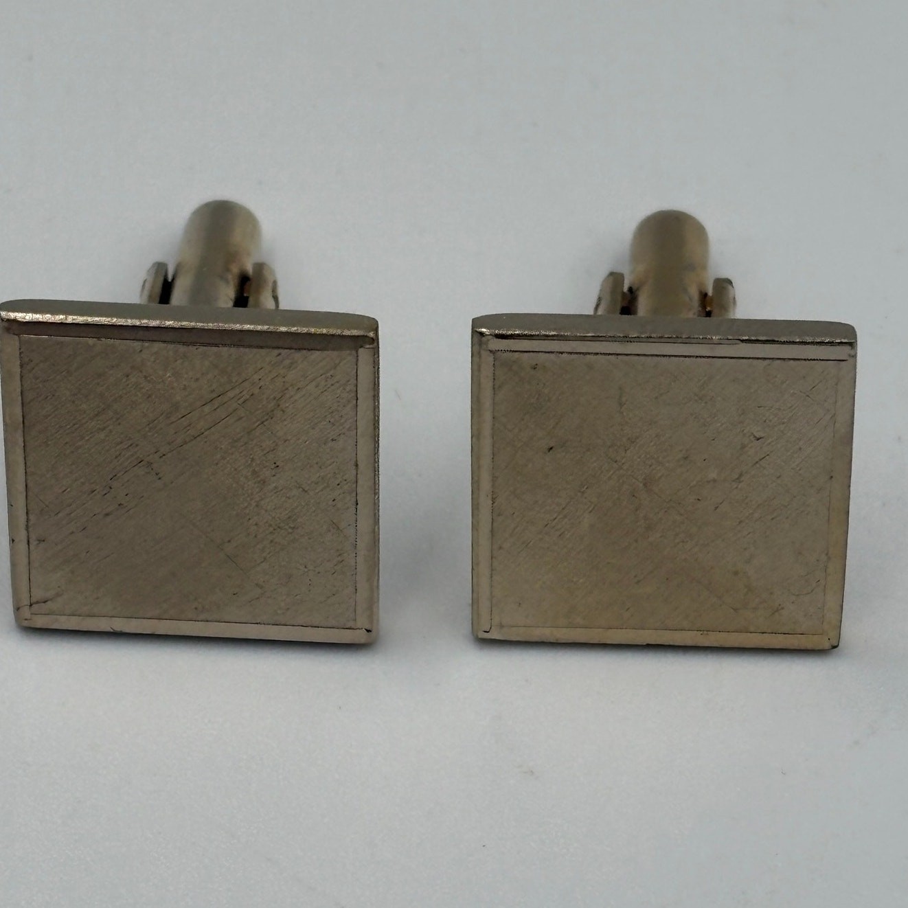 Vintage set of Square cufflinks Gold Tone