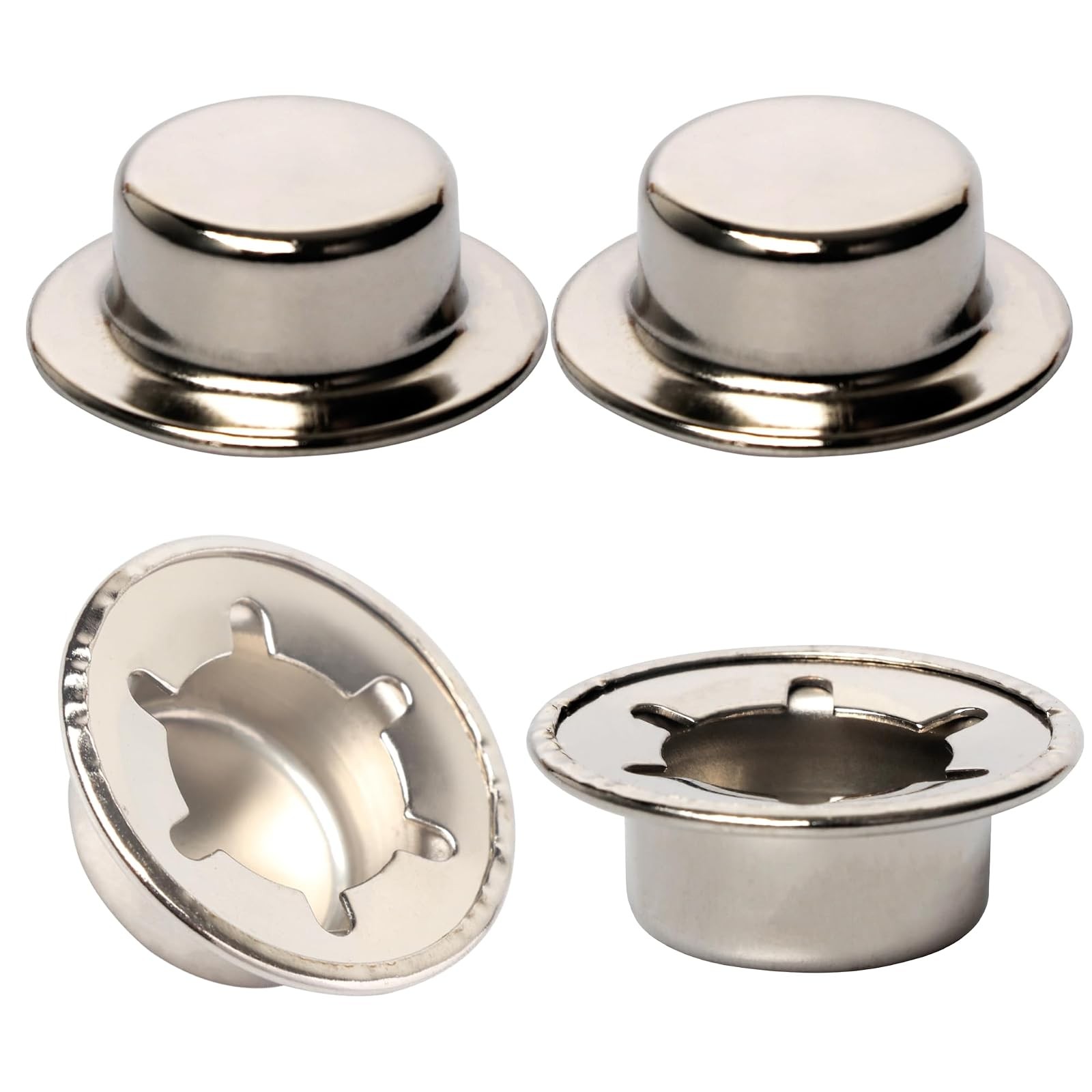 4-Pack Calvana 5/8 Push Nut Axle Caps Spring Steel Zinc Finish