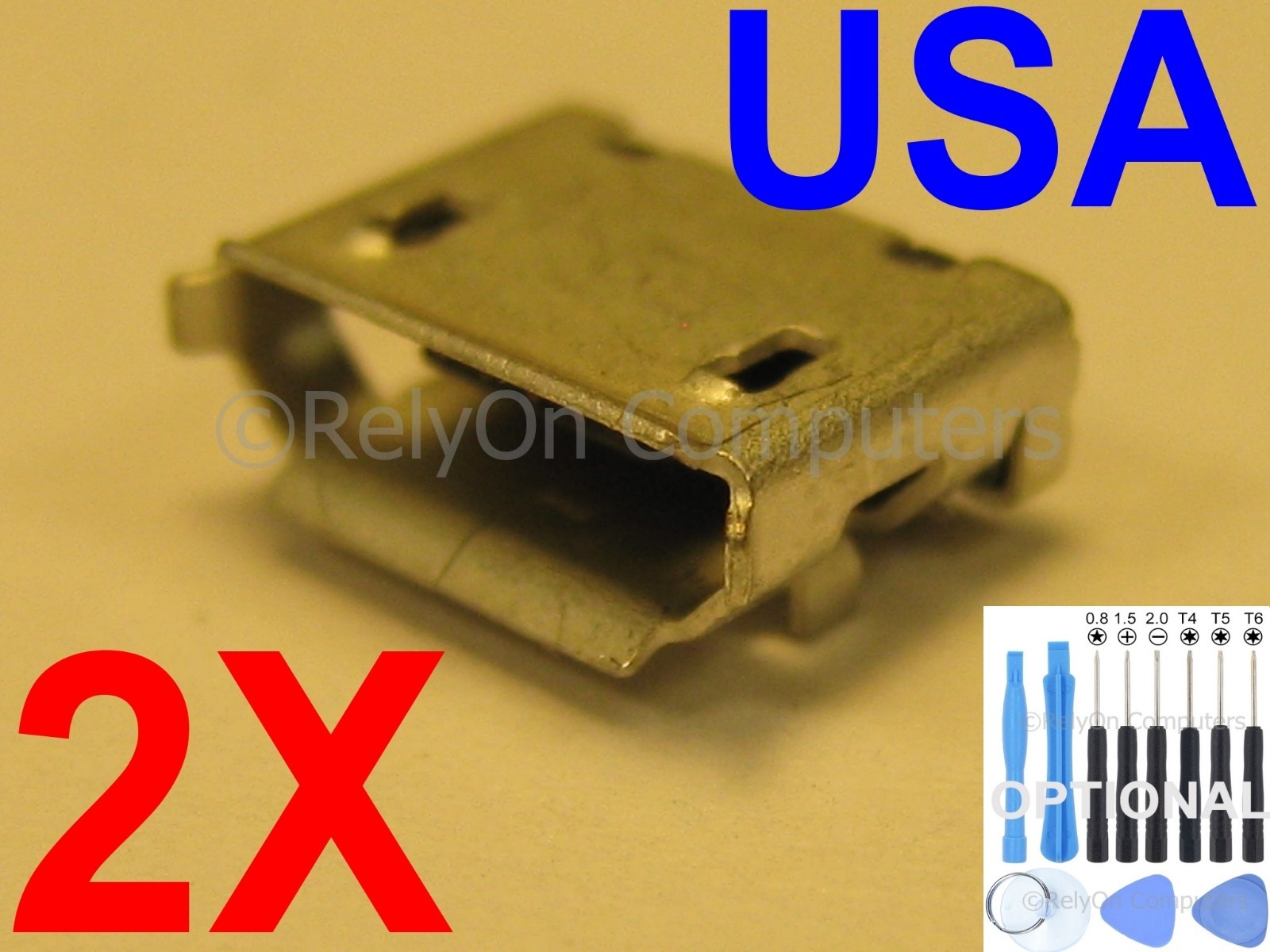 2x Lot For JBL CHARGE 2 Micro USB Charging Port Charger Bluetooth Speaker USA