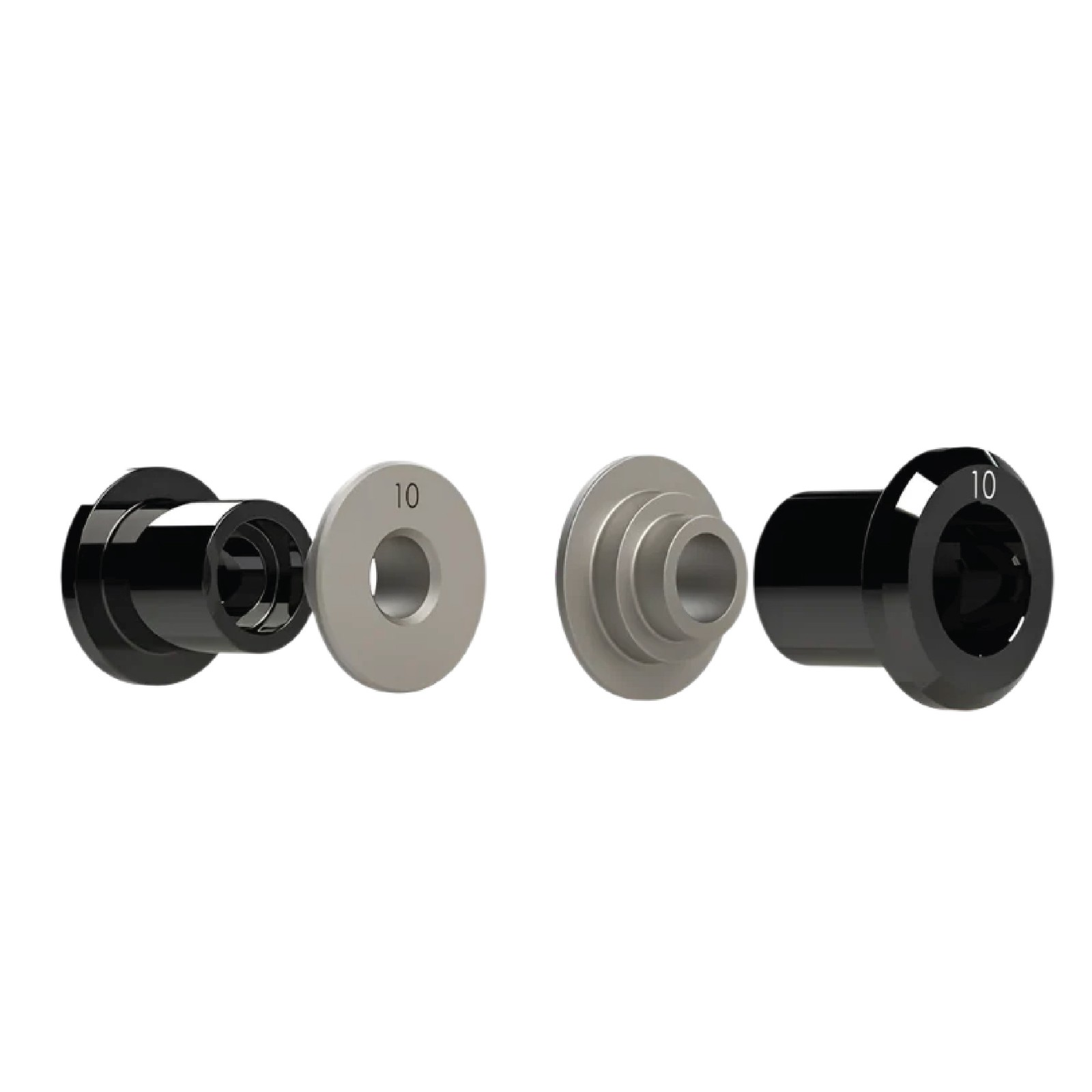 Syndyt BMX Bike Pro Axle Adaptor 10mm - Steel Flange Washers & Aluminum Sleeves