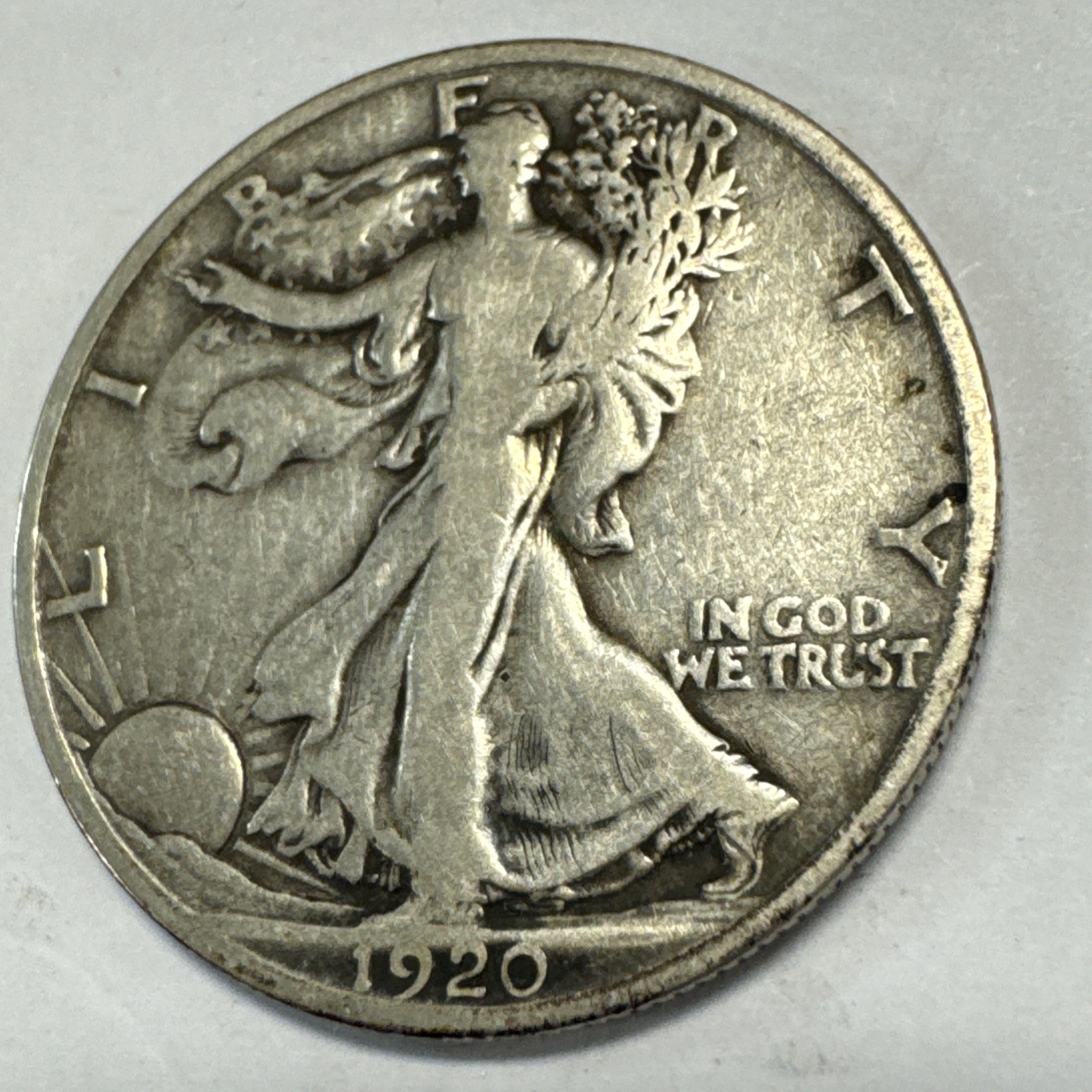 1920-D Walking Liberty Half Dollar VG