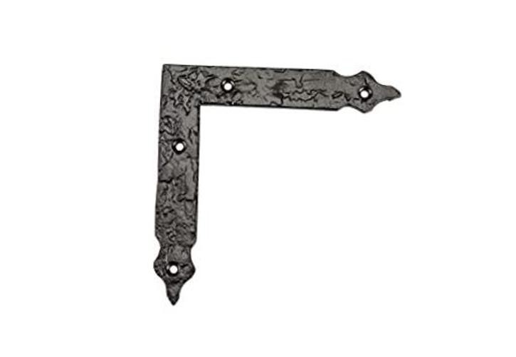Decorative Forged Iron Corner Bracket, Barn Door, Matte 1 Count (Pack of 1)