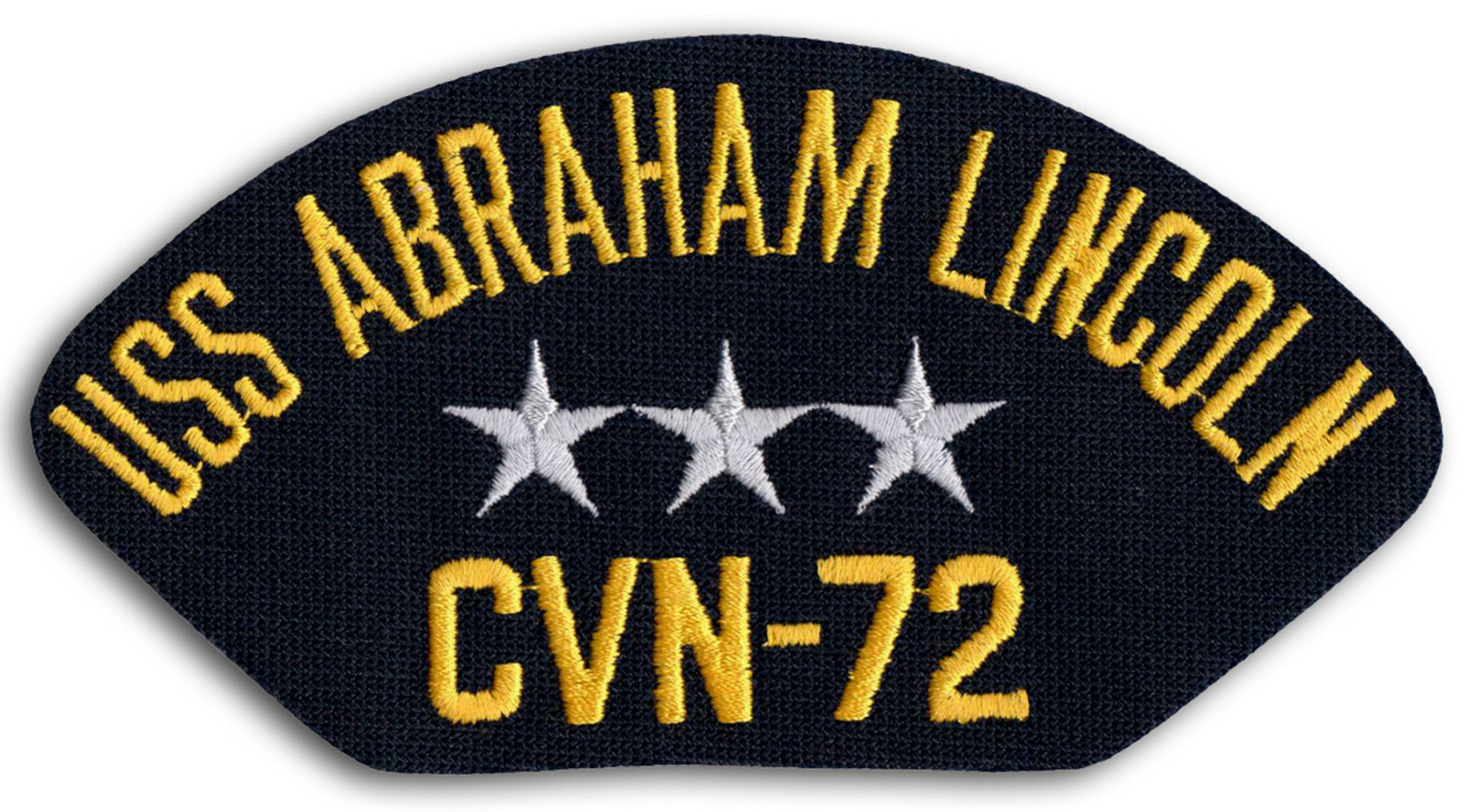 US Navy CVN-72 USS Abraham Lincoln Aircraft Carrier Cap Patch Iron-On (f)