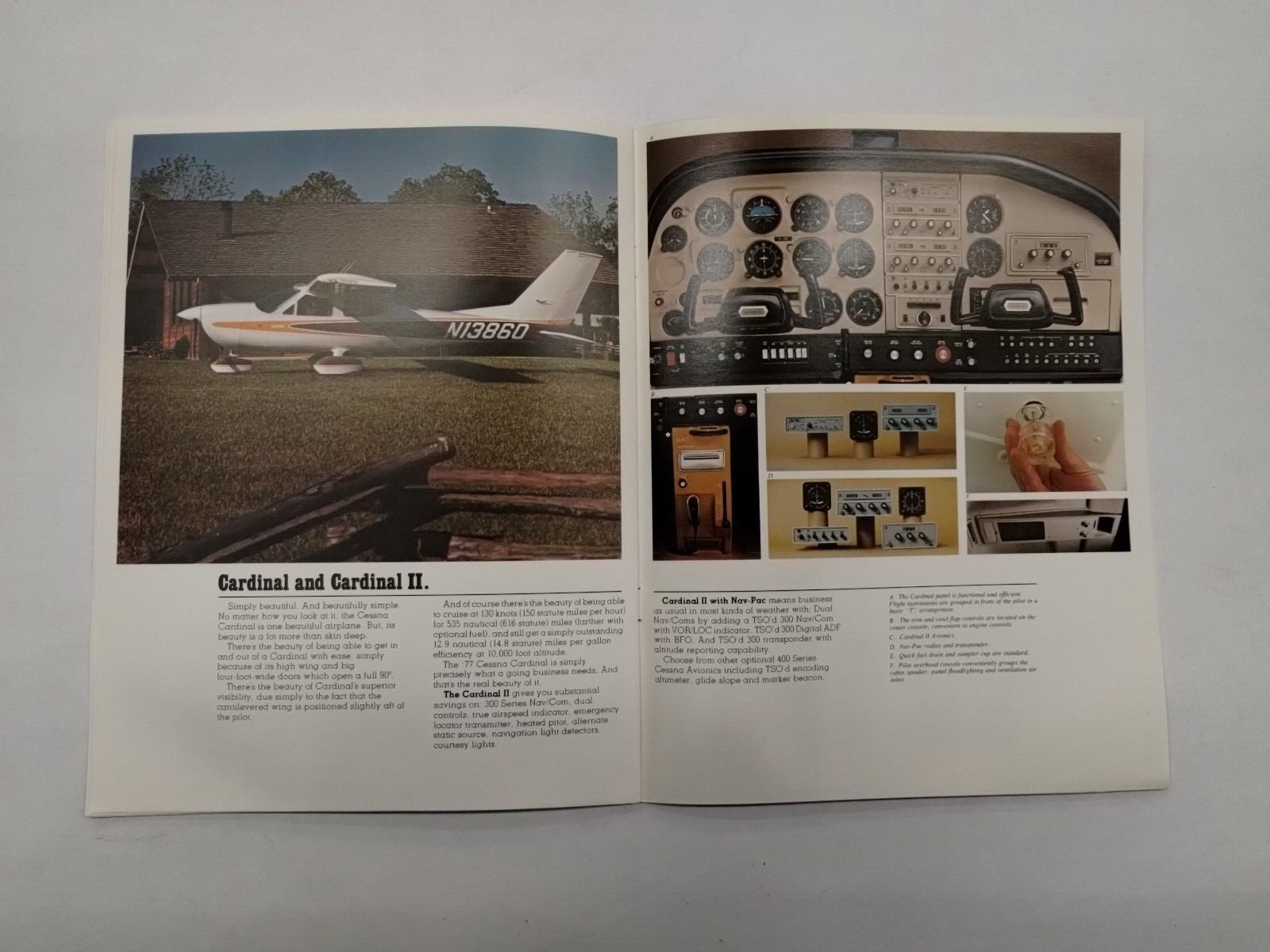 2-Cessna 1977 Commuter, Skyhawk/100, Hawk XP & Cardinal Brochures-Original