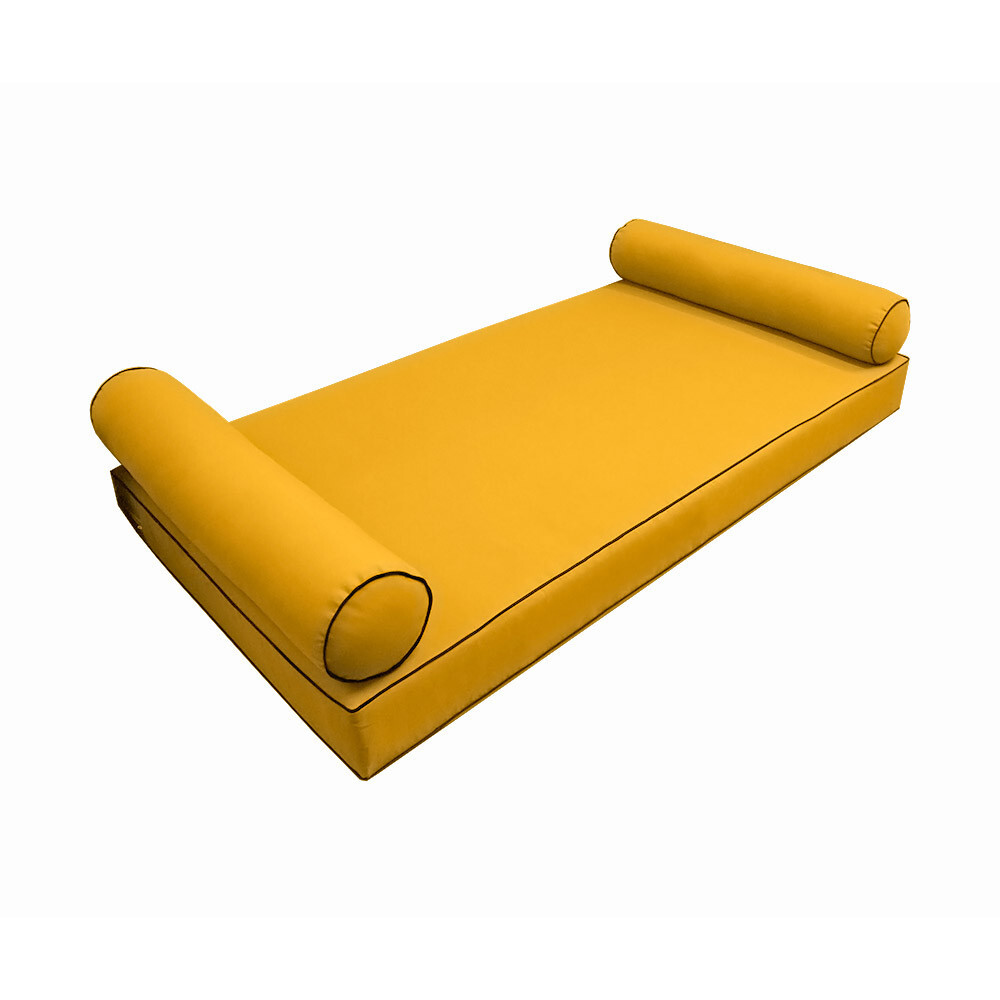 *COVER ONLY*-Style 5 Daybed Mattress Bolster Contrast Pipe Trim Twin-XL - AD108