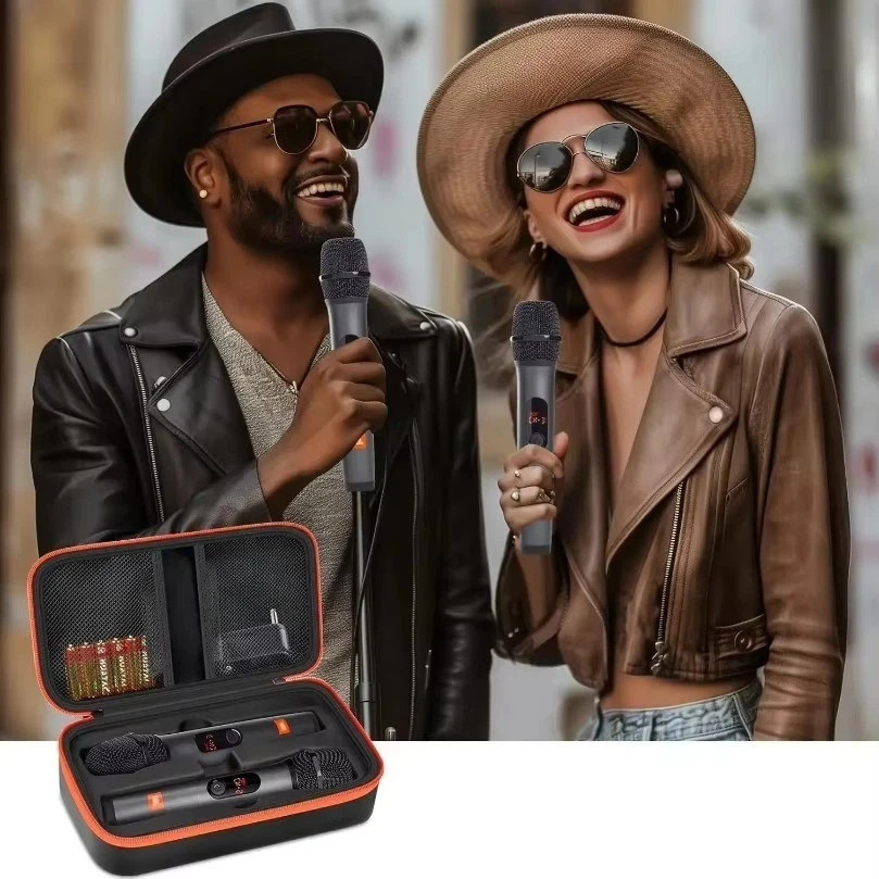 Wireless Microphone Case for JBL Partybox Wireless Two Microphone System Singing