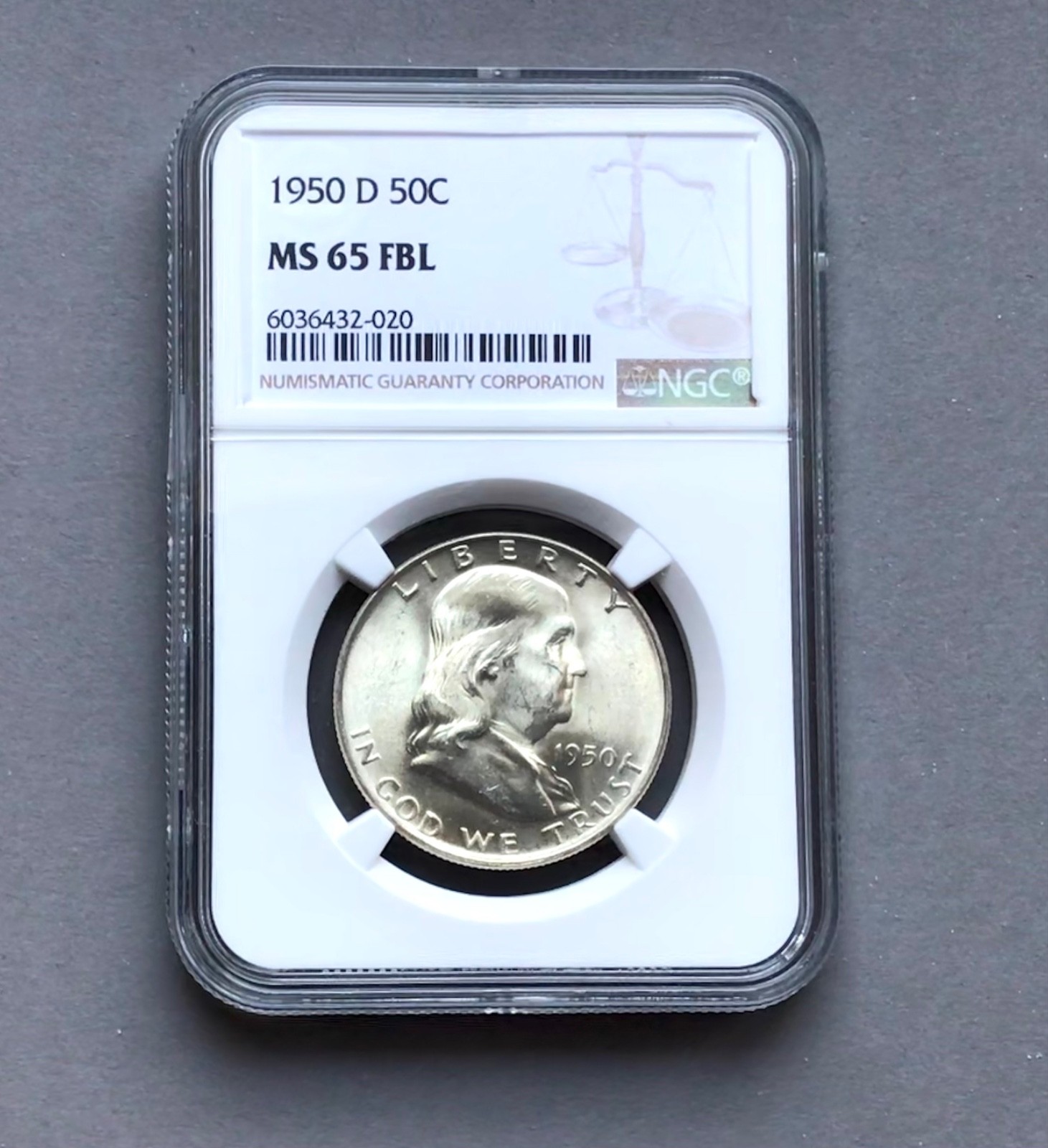 1950D Franklin NGC MS65FBL