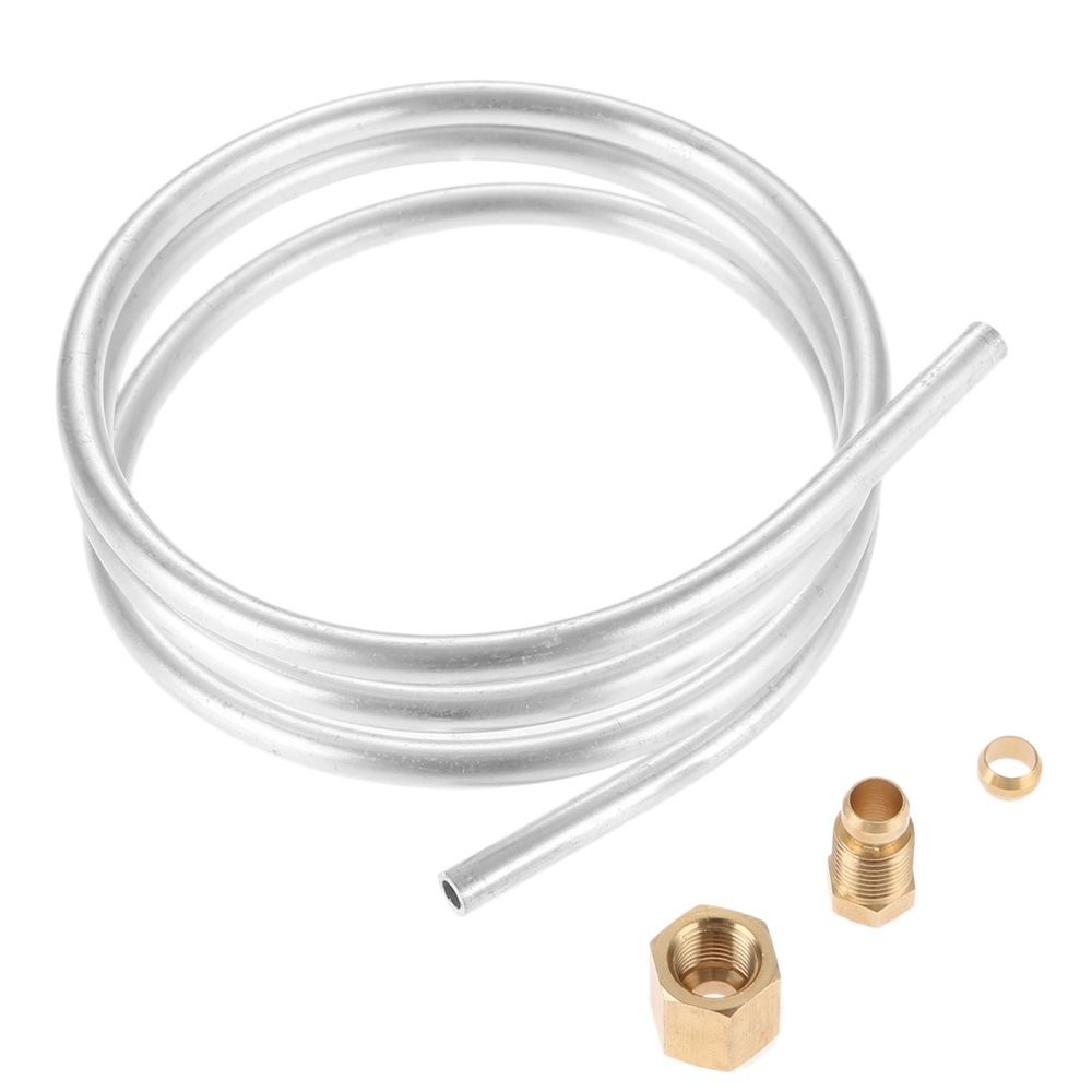 1/4" Aluminum Tubing with Fittings M10x1 female and Male Length 1 meter