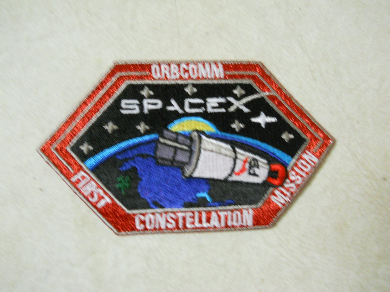 ORBCOMM Space X First Constellation Mission Embroidered Patch NASA Space NEW