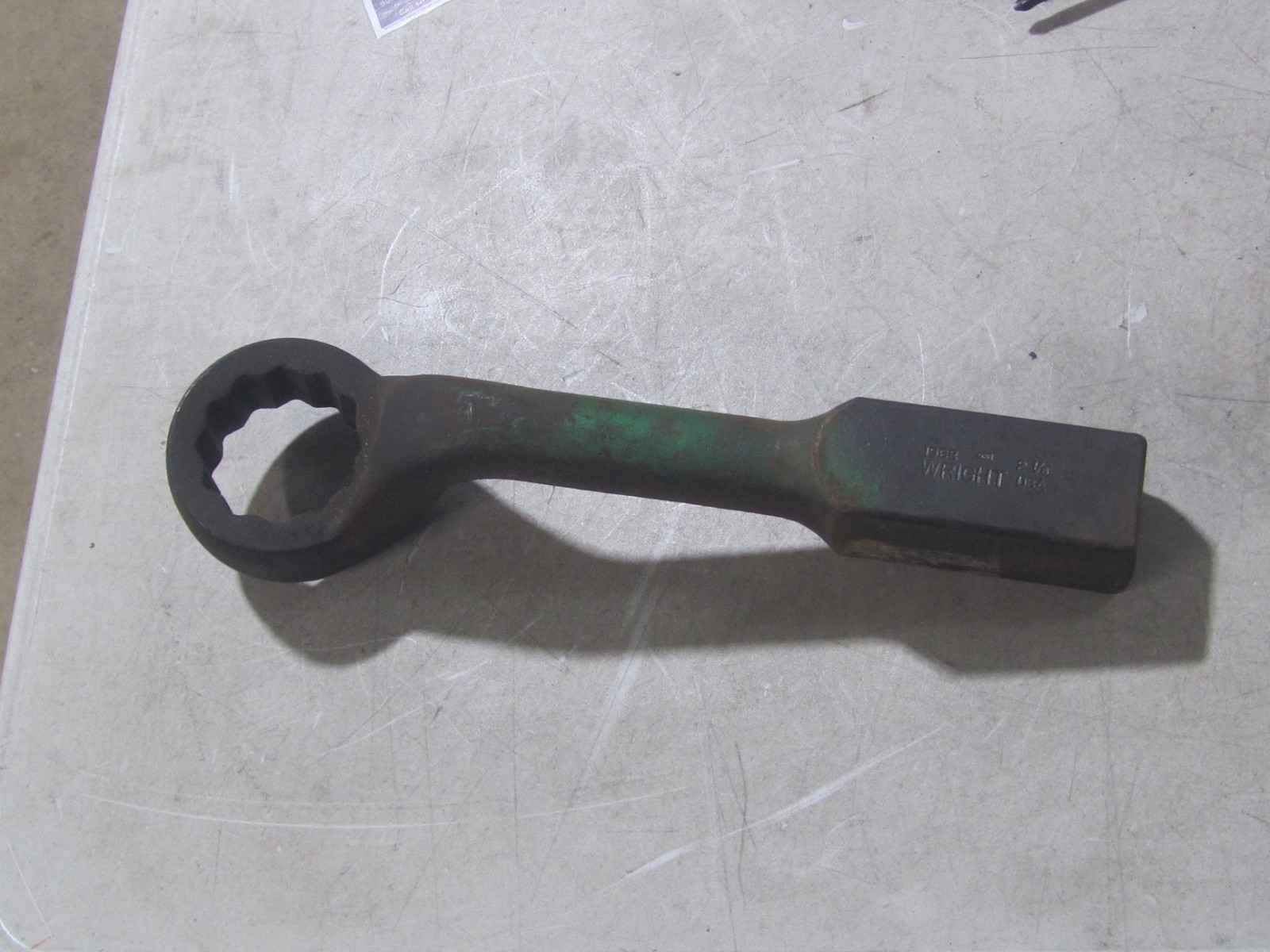 USED Wright Tool 1968 HAMMER STRIKING FACE 2-1/8" OFFSET BOX WRENCH 12 POINT