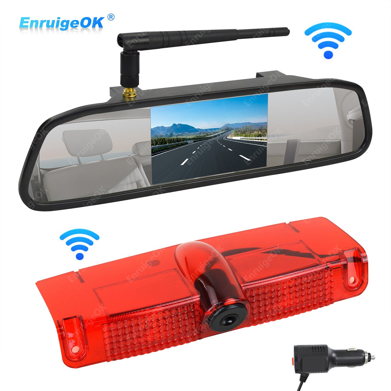 Wireless Brake Light Backup Camera Kit For Chevy Express GMC Savana Van 03-19