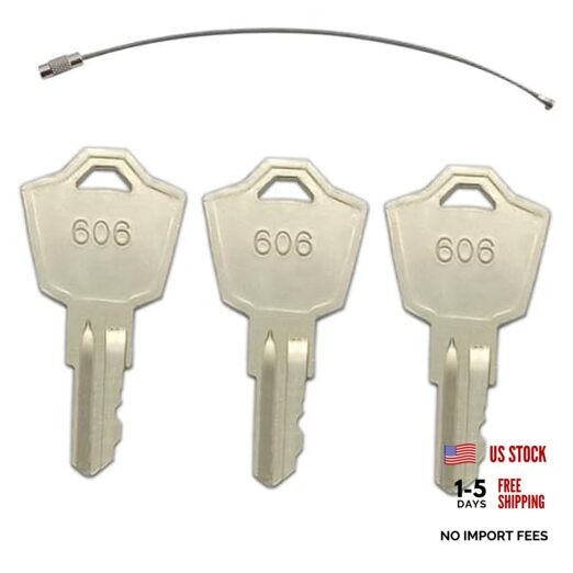3PCS 606 Ignition Keys – Replacement Metal Scooter Keys for Rascal