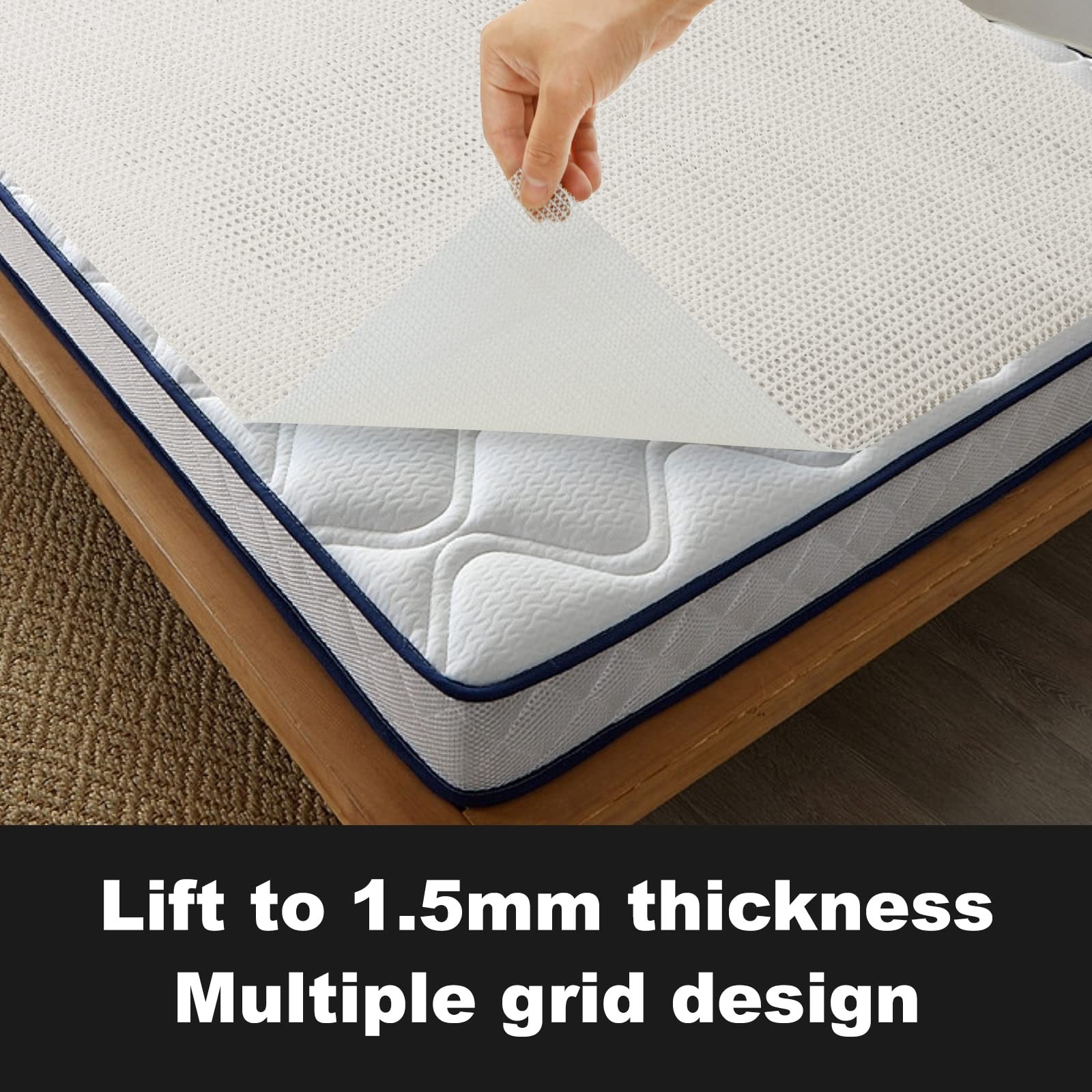Foboull Mattress Slide Stopper and Gripper, Keep Bed Topper Pad from King