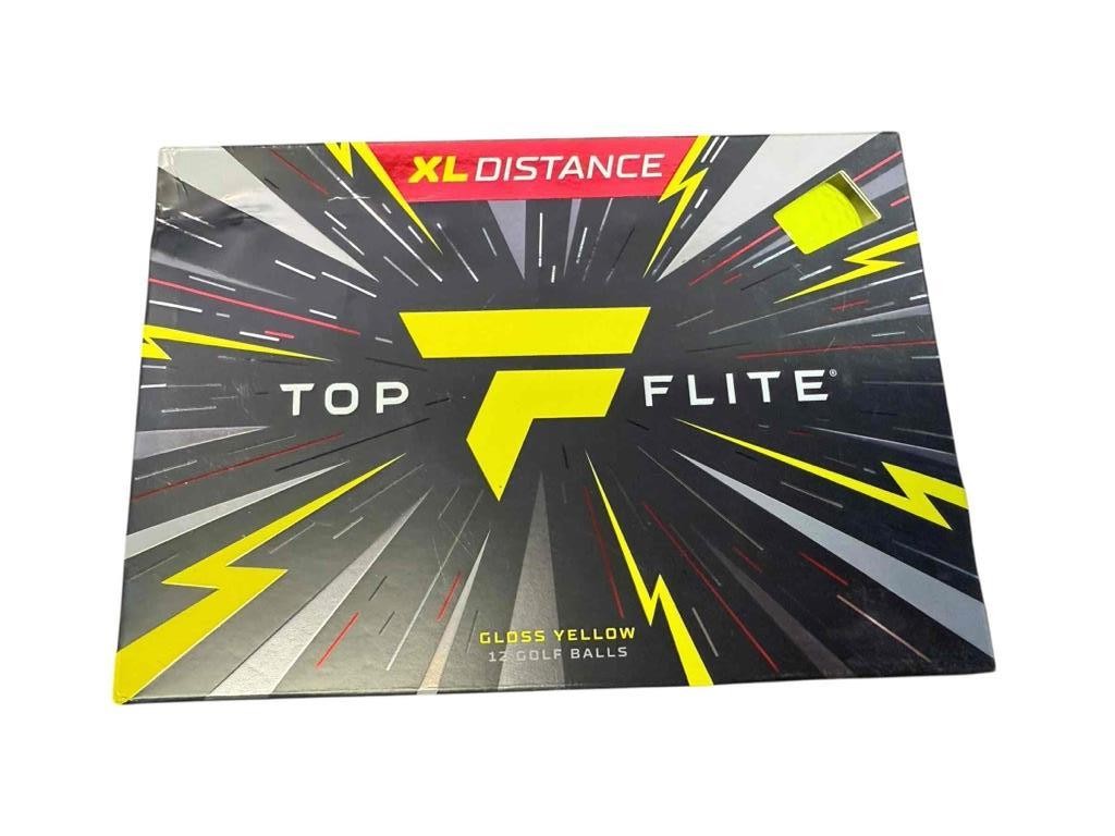NEW 1 Dozen Top Flite XL Distance Gloss Yellow Golf Balls TF24XLDIST12YLW