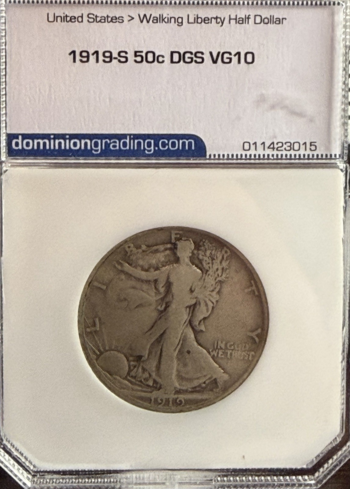 1919-S VG ++ Walking Liberty Half Dollar