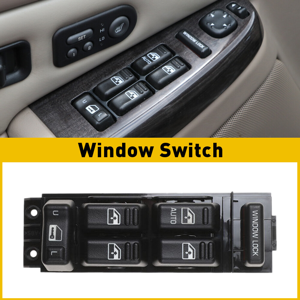 Left Power Window Master Control Switch for Chevy Silverado Suburban Tahoe 00-02