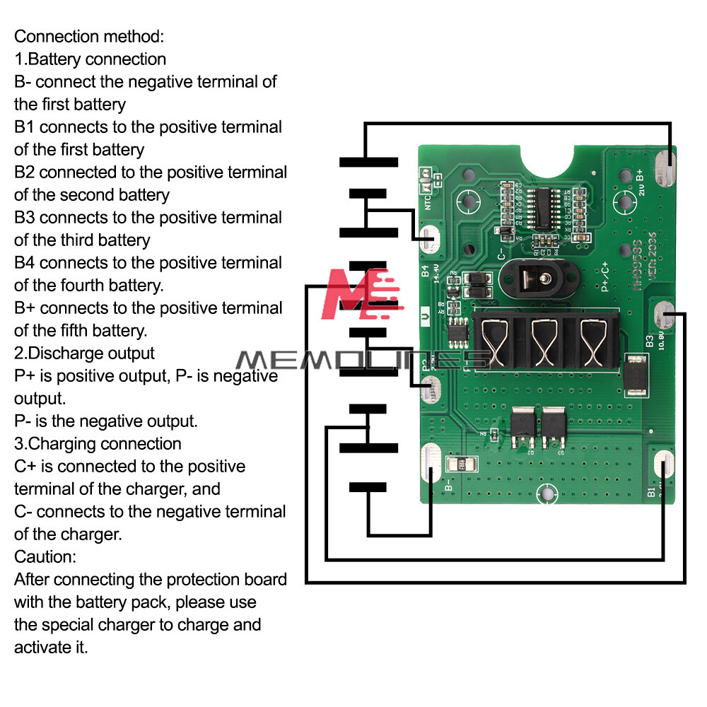 5S 21V 20A Li-ion Battery Protection Circuit Board Module for Wrench Power Tool