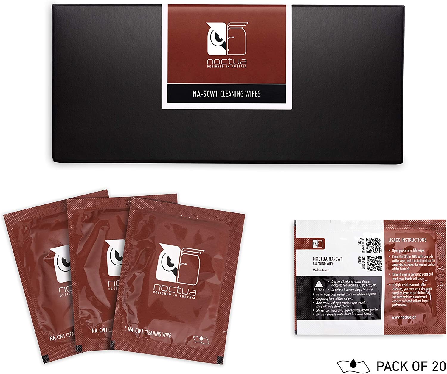 NA-SCW1, Cleaning Wipes for Thermal Paste (20 Pieces)