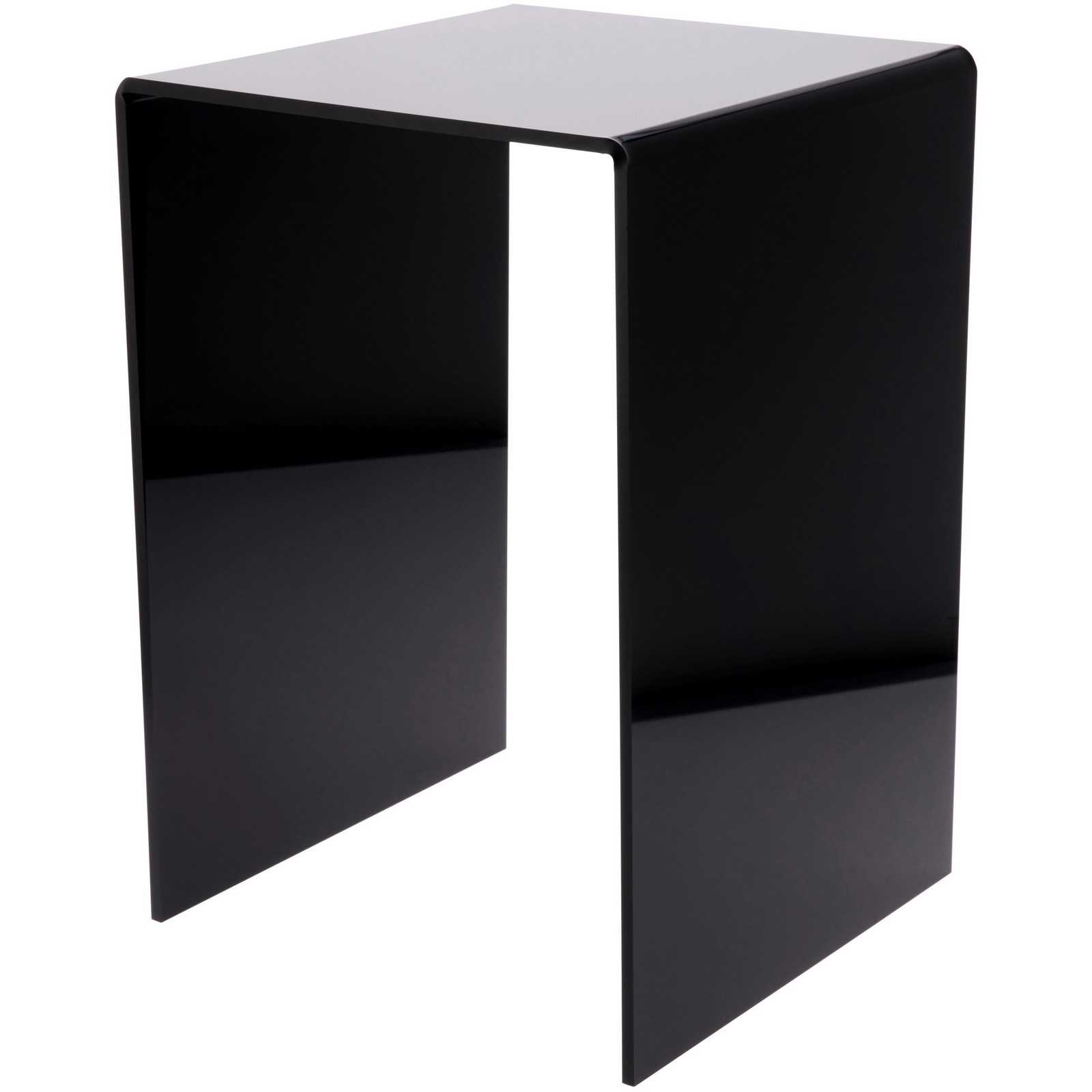 Plymor Black Acrylic Vertical Square Riser, 21" H x 14" W x 14" D (3/8" thick)