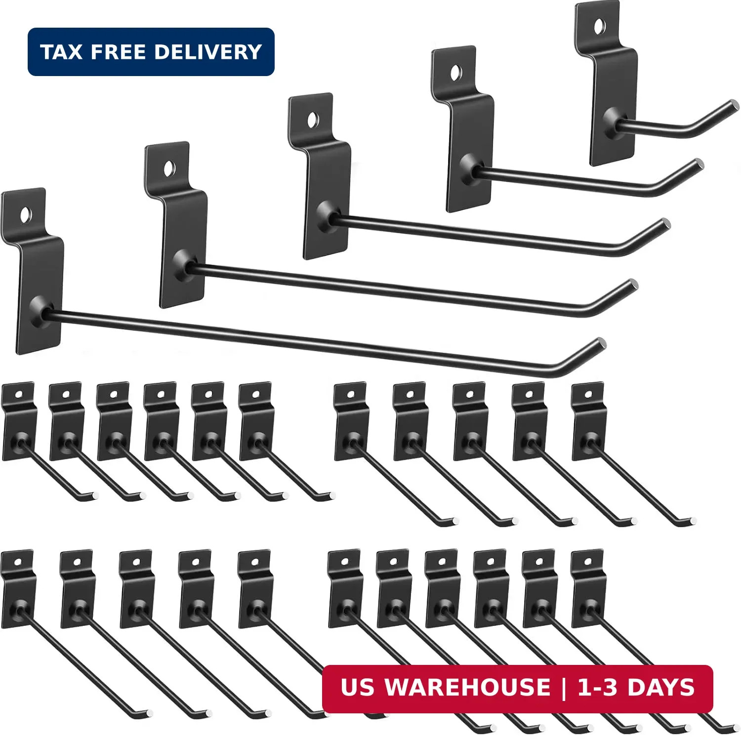 Moxweyeni 50 Packs Slatwall Hanging Hooks Display Hooks Slatwall Accessories 2",