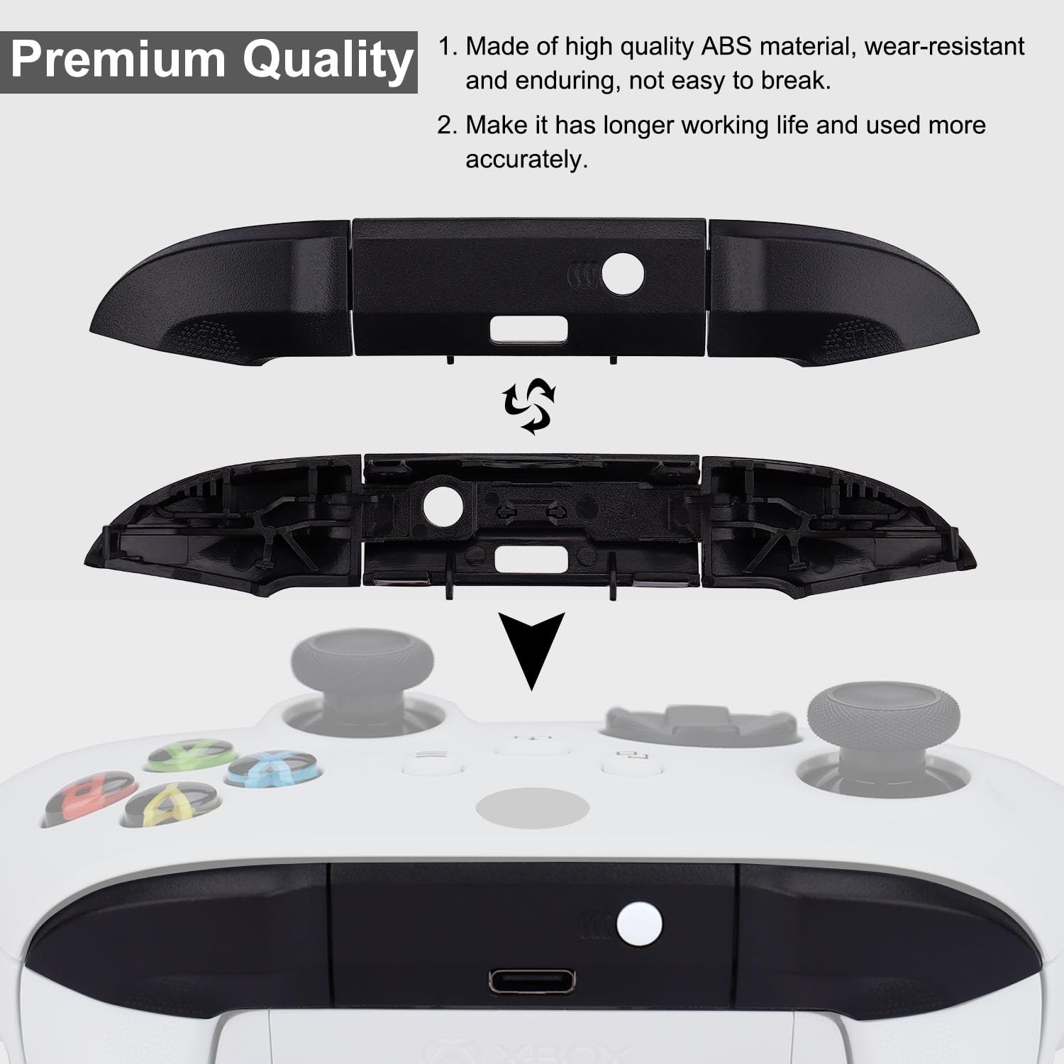 Ikpek 2 Pack Bumpers Replacement LB RB Button for Xbox Series X/S Controllers...