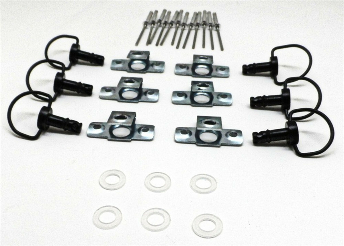 Fairing Quick Release Clip D-Ring Race Fasteners 1/4 Turn Dzus 17MM 10Pack Black