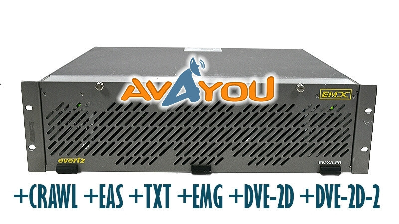 Evertz EMX3-FR 3025EMC-3G Control & Channel Branding CRAWL EAS TXT EMG DVE-2D