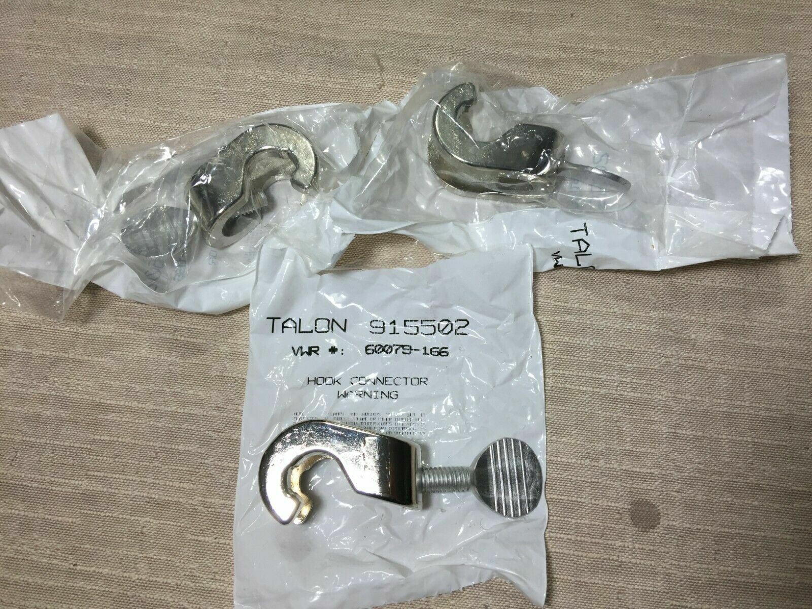 Lot 3 Troemner Henry Talon Hook Connectors 915502/ 60079-166 Nickel-Plated Zinc