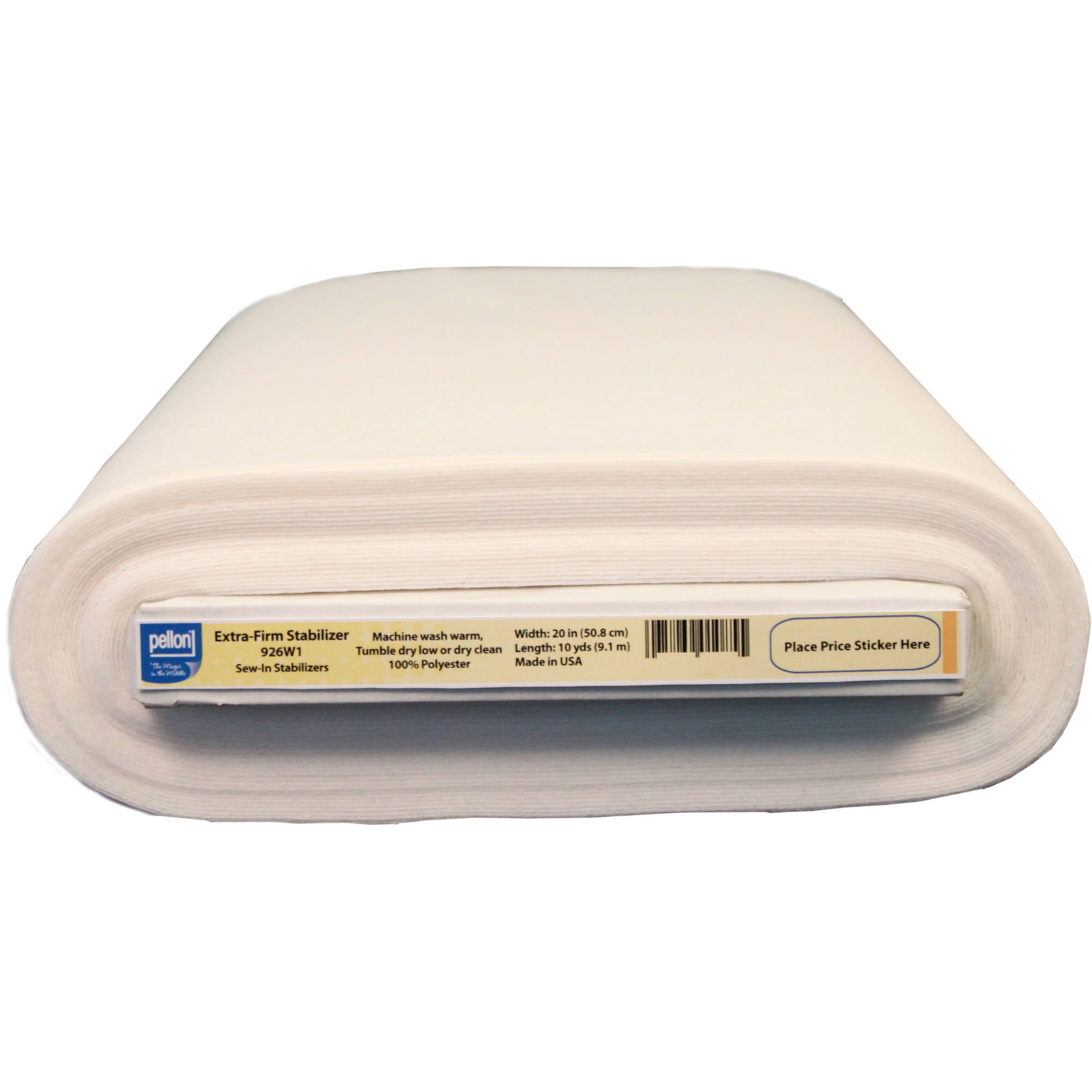 Extra Firm Sew-in Fabric Stabilizer, White. 20" x 10 Yards by the Bolt