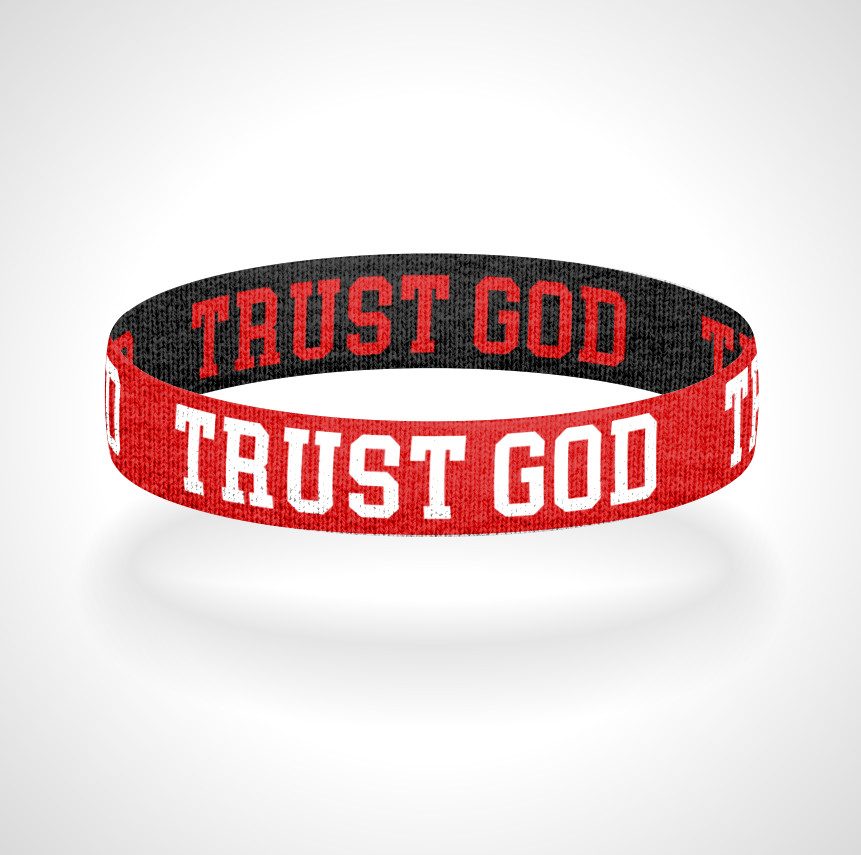Reversible Trust God Bracelet Wristband Stretch Bracelet