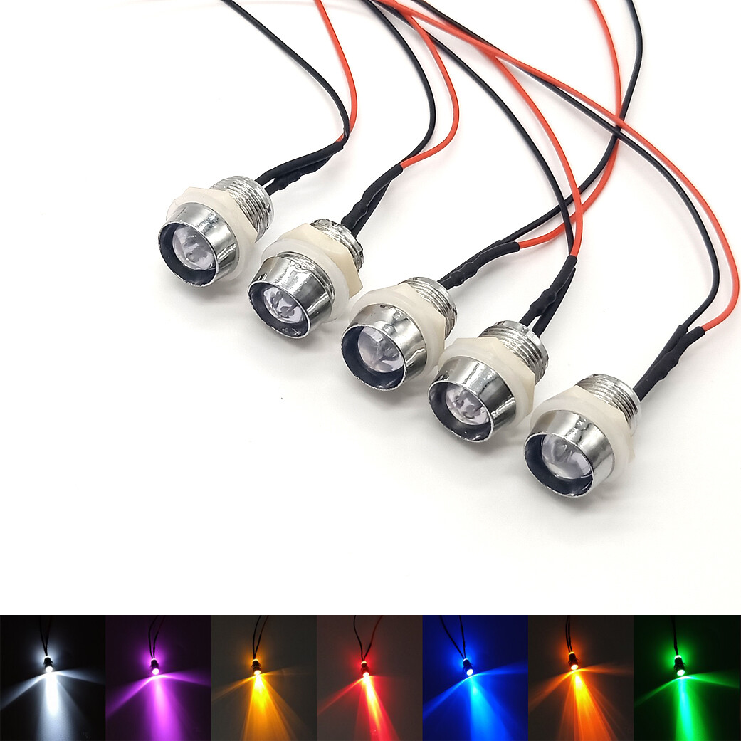 10mm 3V 6 9V 12V~220V Ultra Bright Pre-Wired LED With Holders 13mm Panel Mount